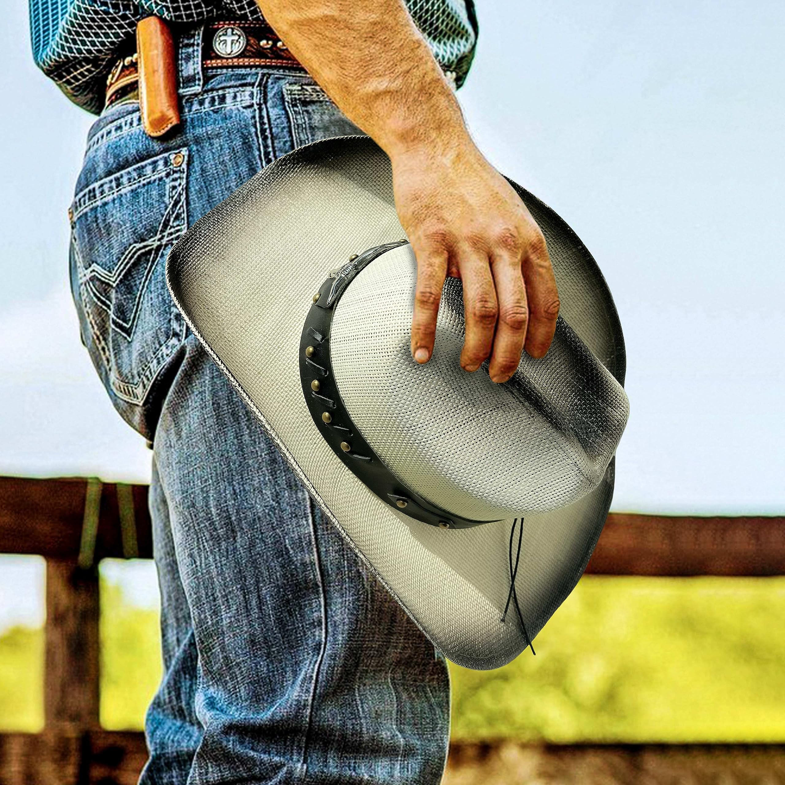 Stylish Cowboy Hat for Women & Men - Adjustable 4