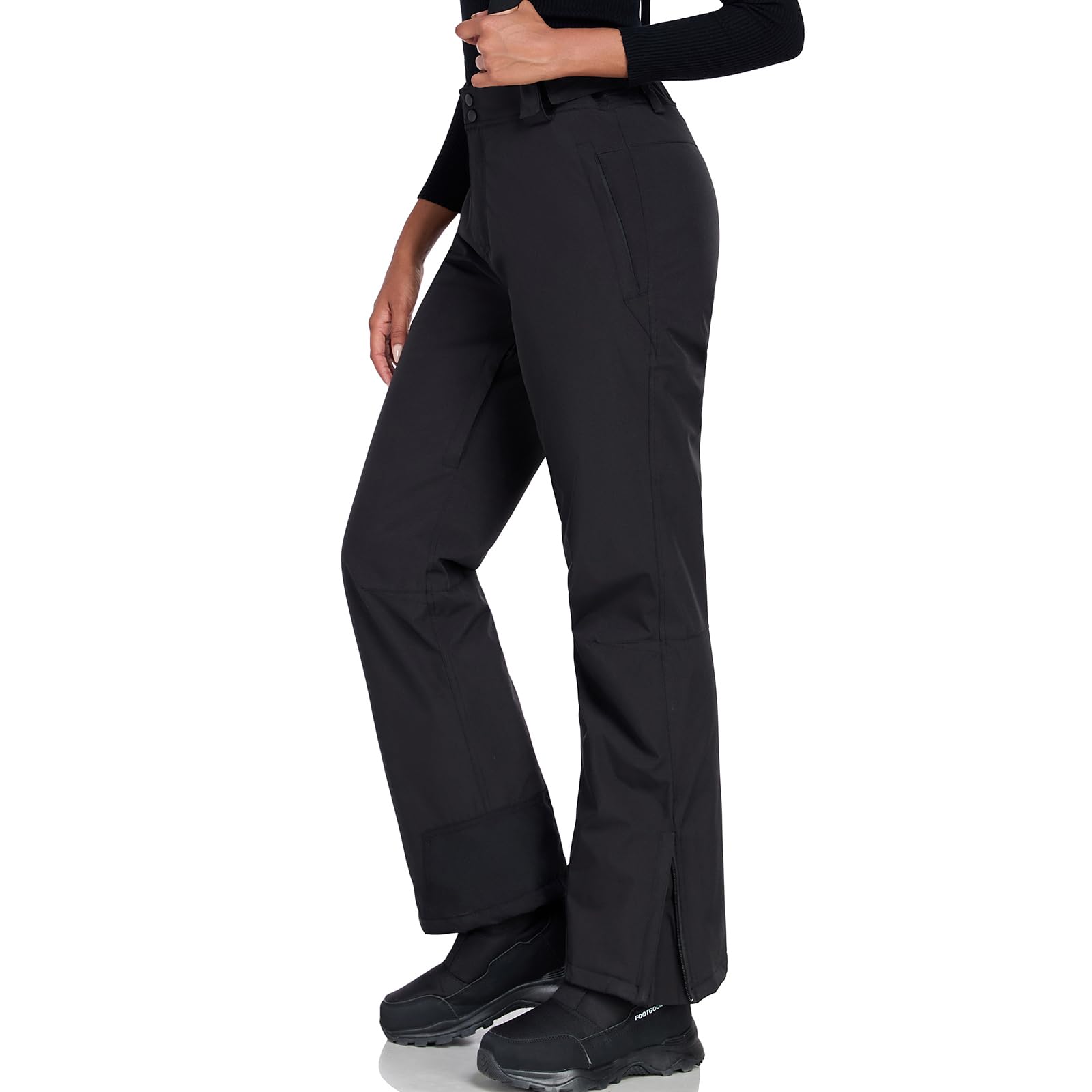 Women's Insulated Waterproof Snow Ski Pants with Detachable Suspenders - Winter Warm Snowboard Bibs for Outdoor Skiing & Snowboarding Adventures