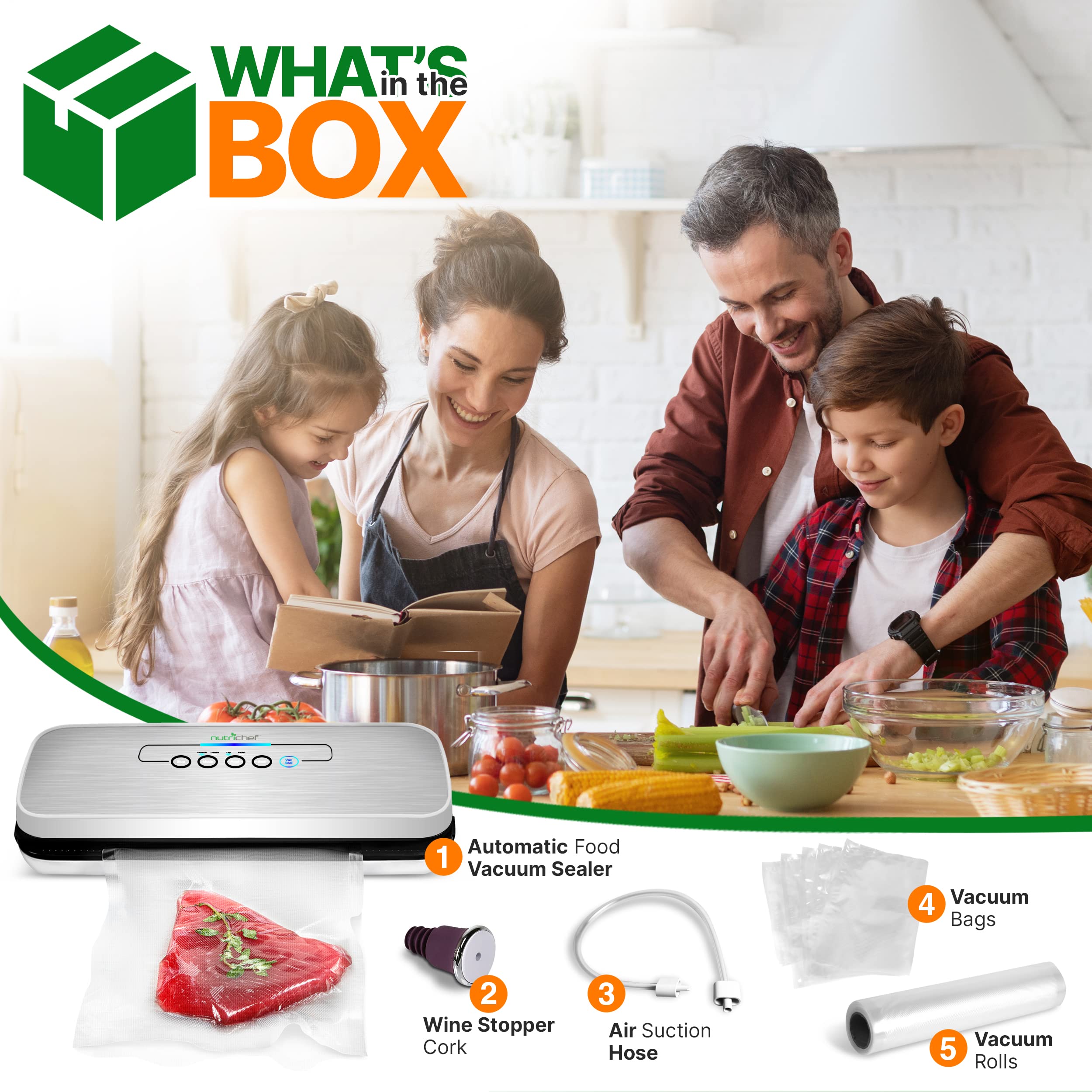 NutriChef Premium Vacuum Sealer Rolls - 8