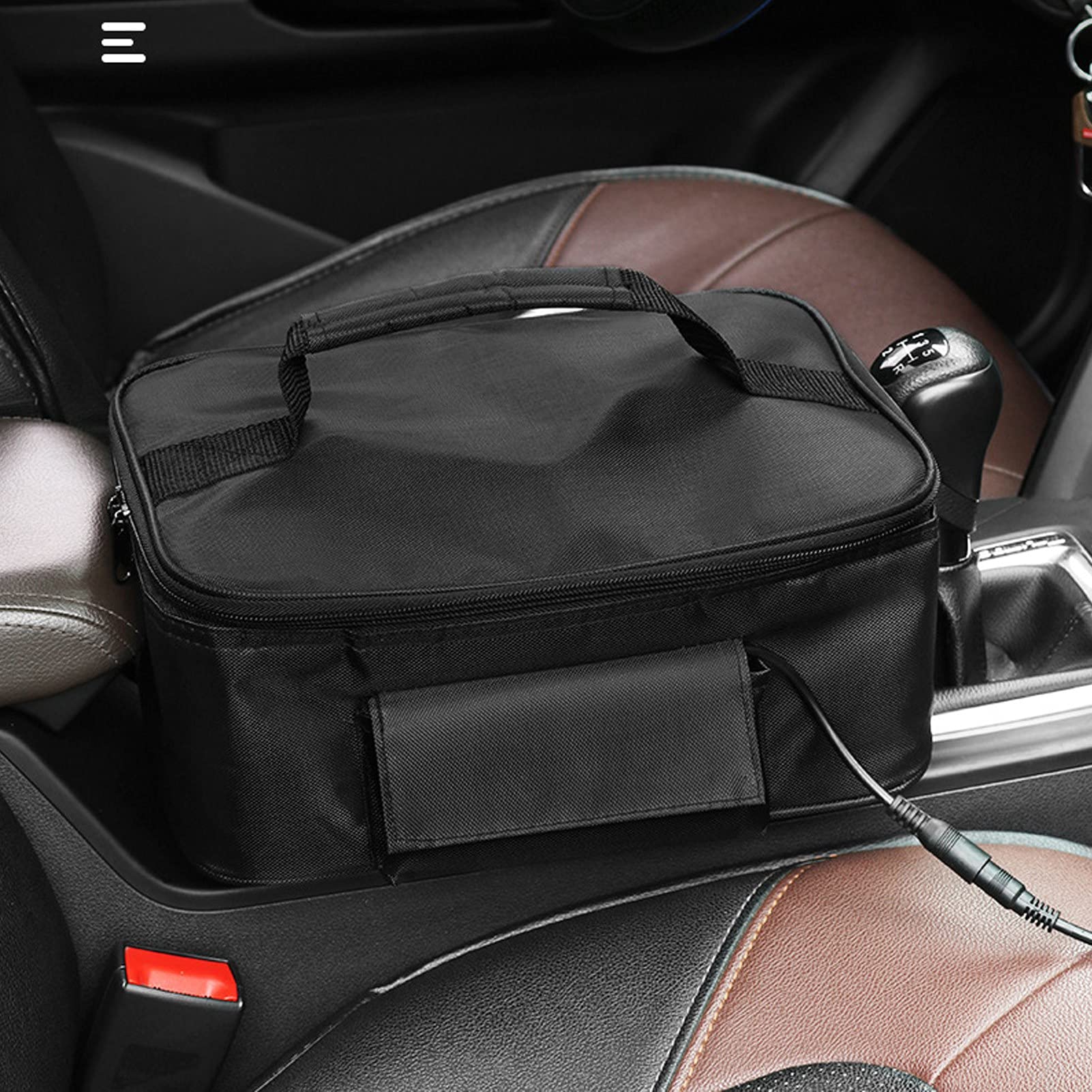 12V Portable Electric Car Oven - Mini Food Warmer & Heated Lunch Box for Reheating Meals & Cooking on the Go - Perfect for Road Trips, Camping, Picnics & Family Gatherings