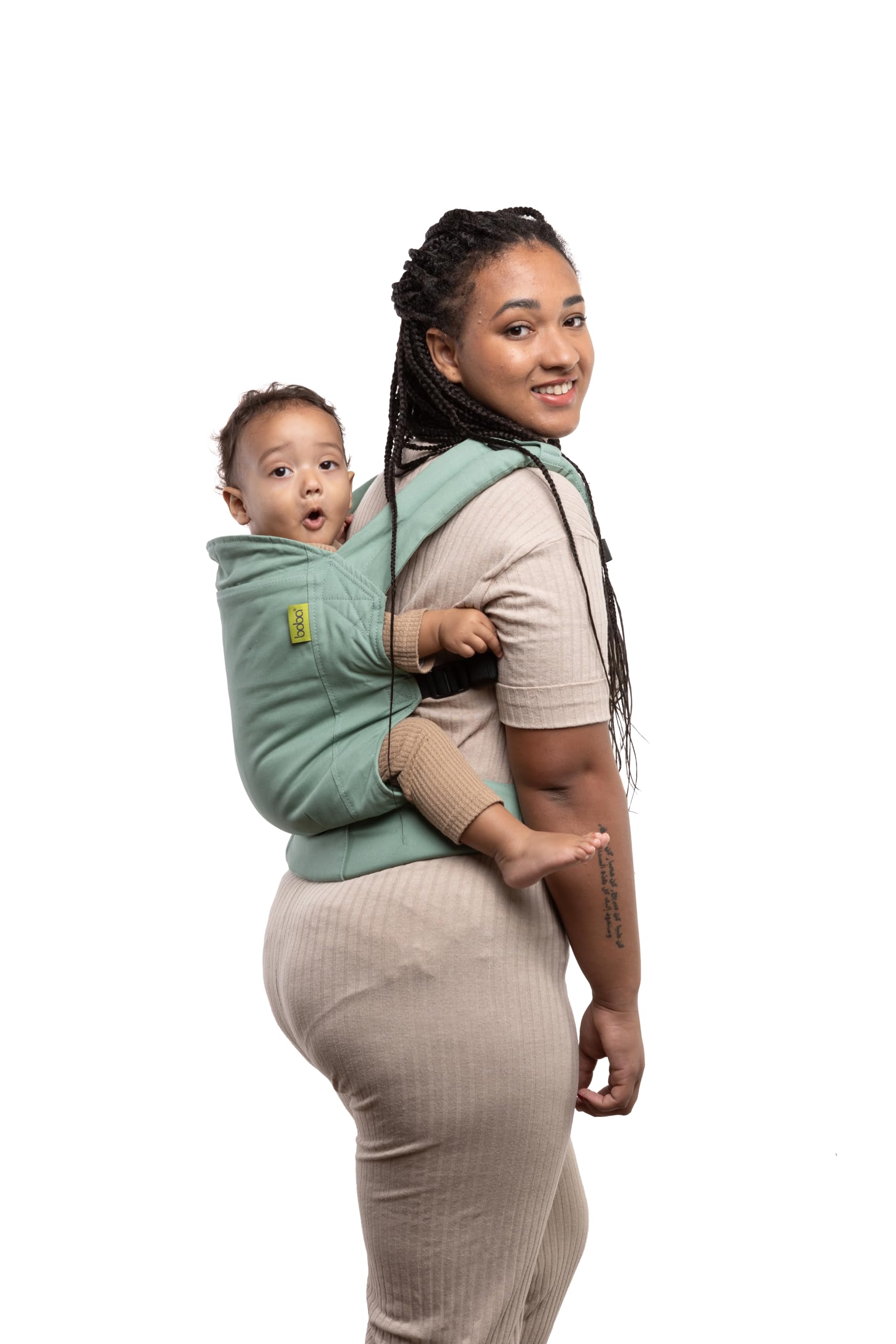 Boba Baby Carrier Classic - Ergonomic Front & Back Baby Carrier for Newborns to Toddlers (7-45 lbs) | Adjustable, Hands-Free Infant Sling | Perfect for Hiking, Shopping & Travel (Sage Green)