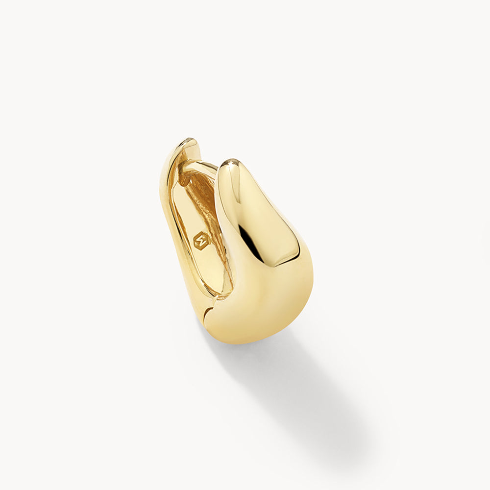 Gold Midi Wave Dome Huggie Earrings for Women - Trendy Hoop Earrings for Everyday Wear, Parties & Special Occasions