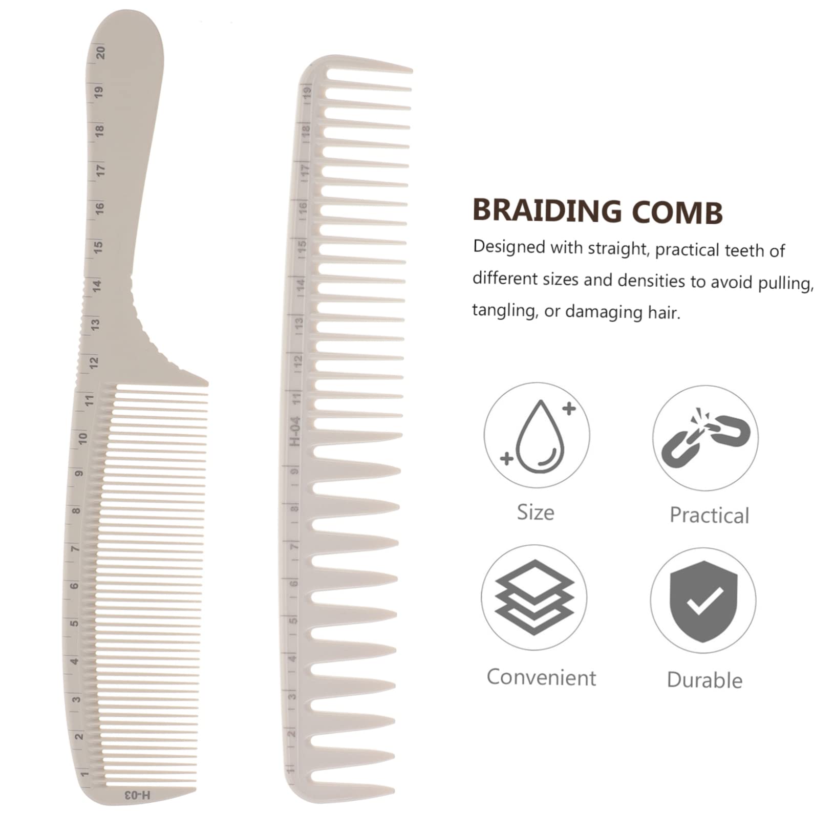 Minkissy Professional Hair Cutting Comb - Precision Ruler Comb with Wide & Thin Teeth for Styling, Braiding, Barber & Salon Use - Perfect for Hairdressers, Stylists & Home Haircuts