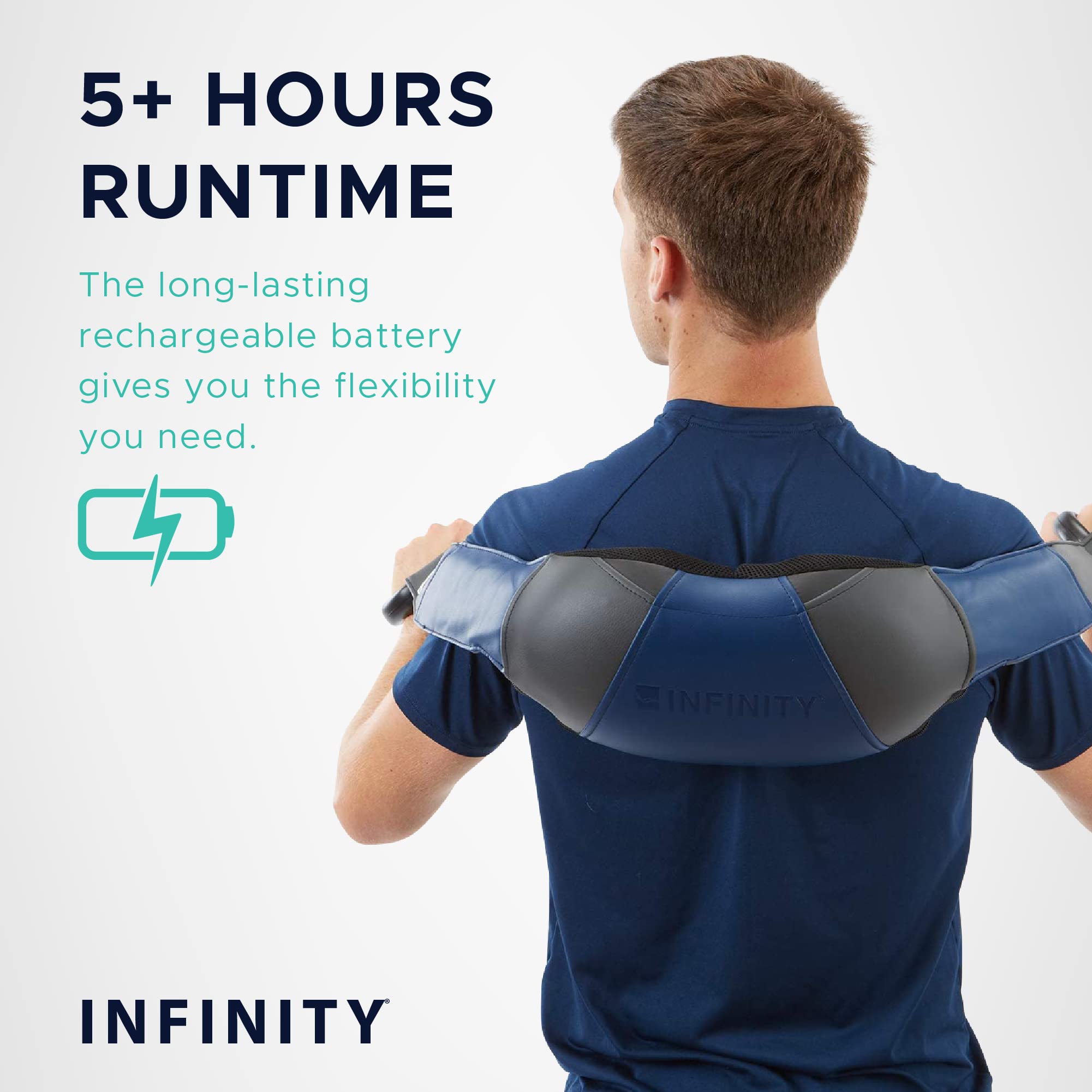 Rechargeable Cordless Shiatsu Massager for Neck, Shoulders & Back Pain Relief - 4 Massage Programs with Heat Therapy & Adjustable Speed - Perfect for Home, Office & Travel Use to Relax Stiff Muscles & Improve Wellness