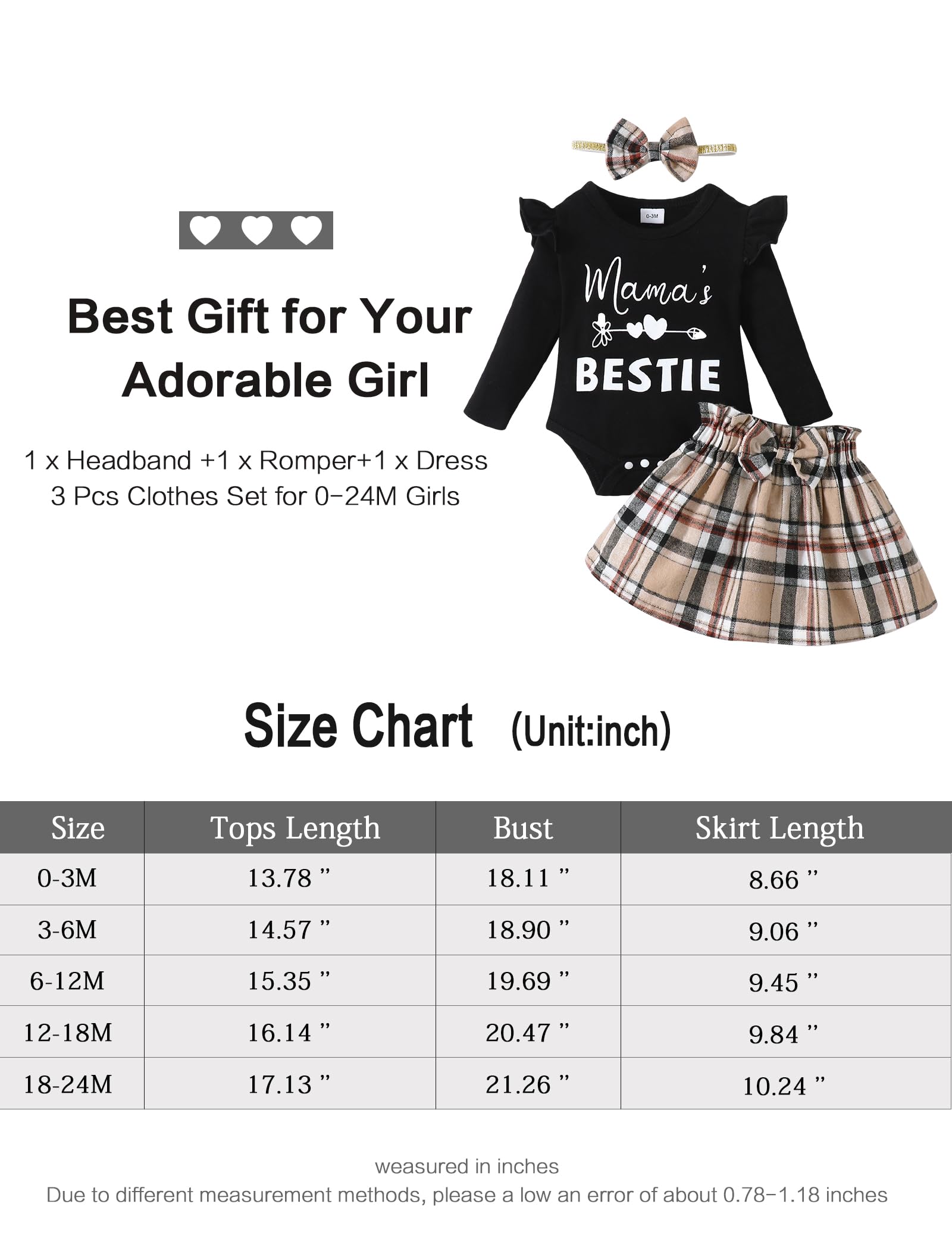 Sunny Piggy Newborn Baby Girl Outfit - Cute Ruffle Romper & Skirt Set for Toddlers & Infants | Perfect for Photoshoots, Parties & Special Occasions