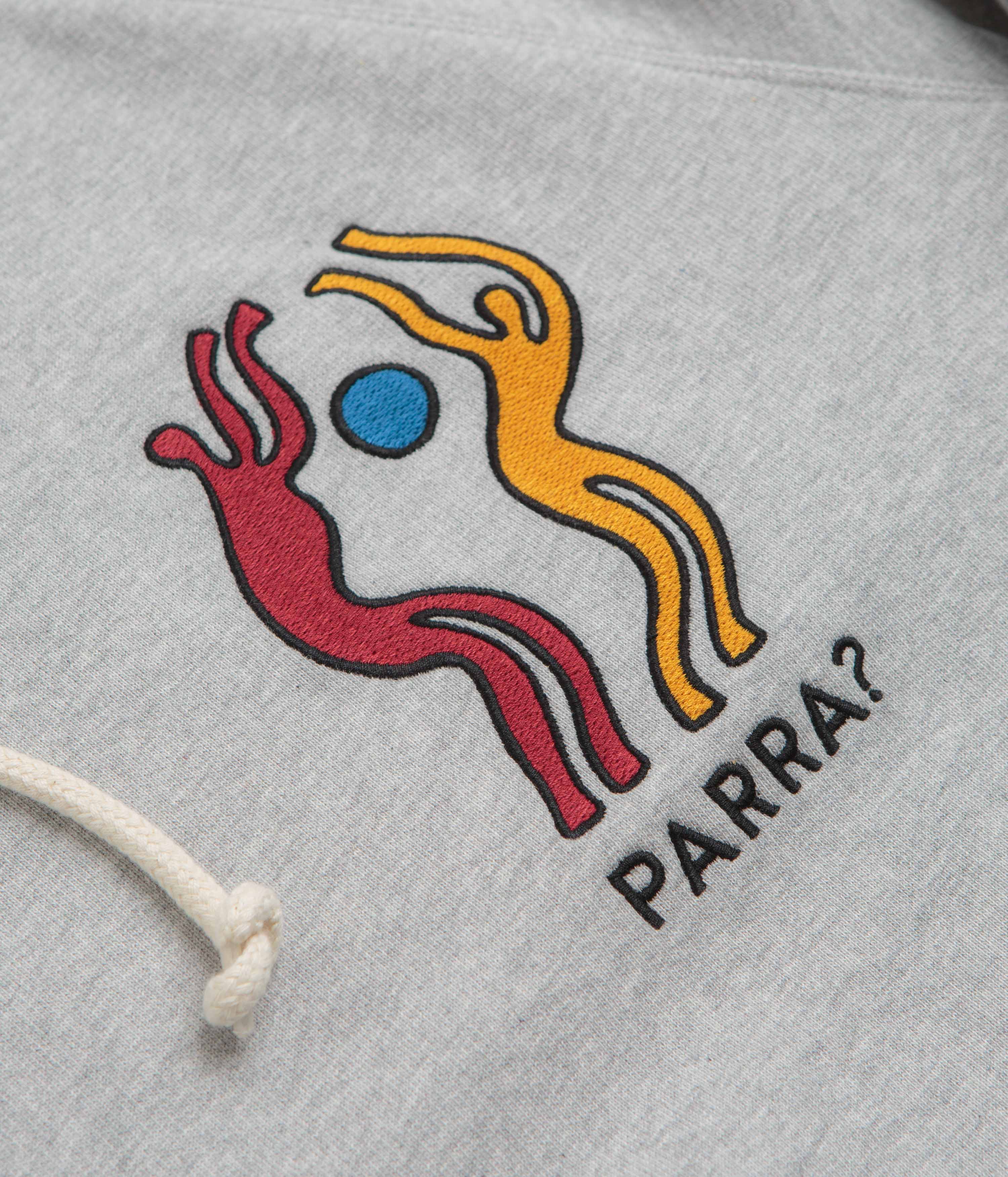 Parra La Chambre Nuit Hoodie - Heather Grey Pullover Sweatshirt for Men & Women | Cozy Lounge Wear for Nighttime Relaxation and Casual Street Style