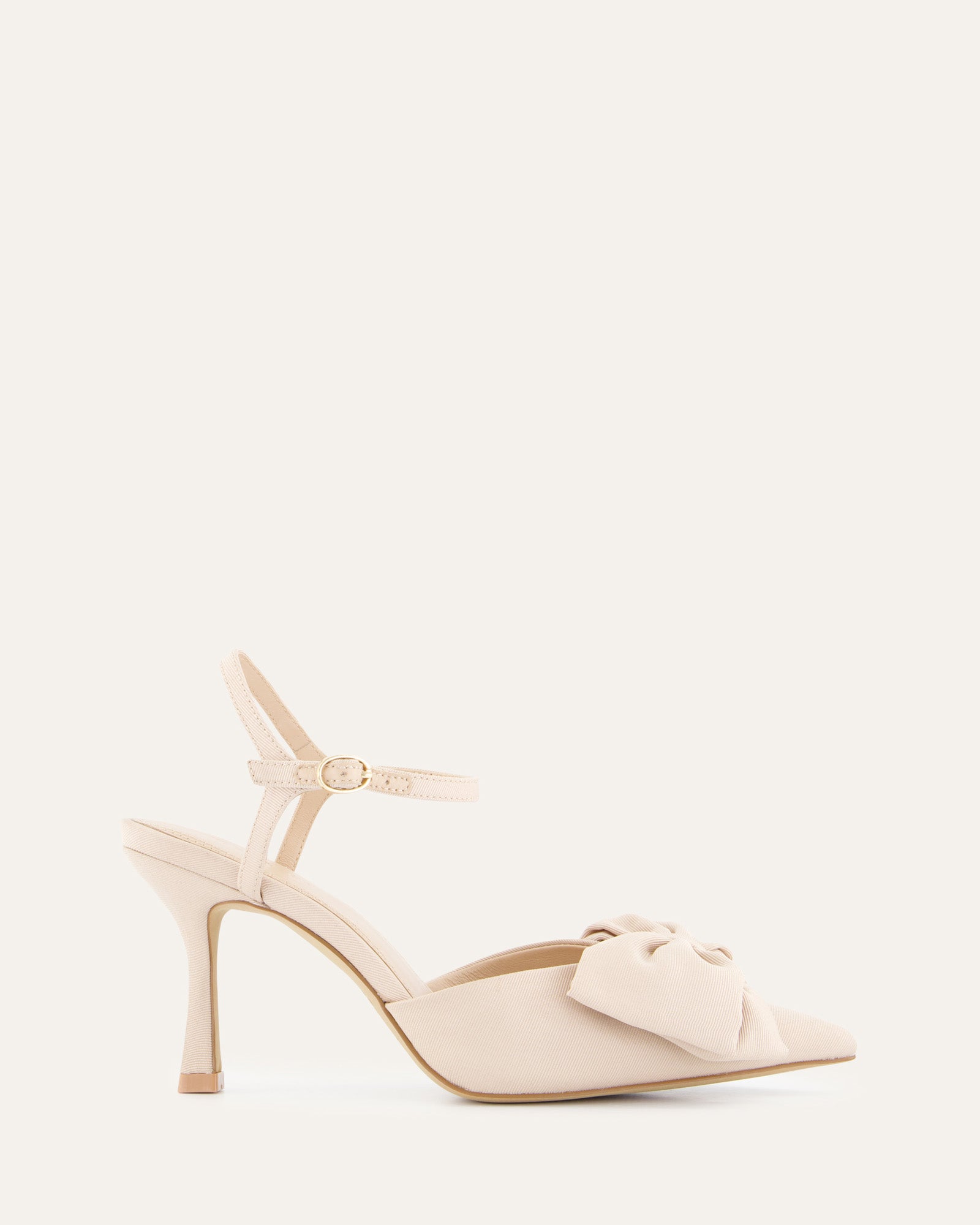 Arielle Women's Blush Textile High Heels - Elegant Pointed Toe Pumps for Party, Wedding & Evening Wear