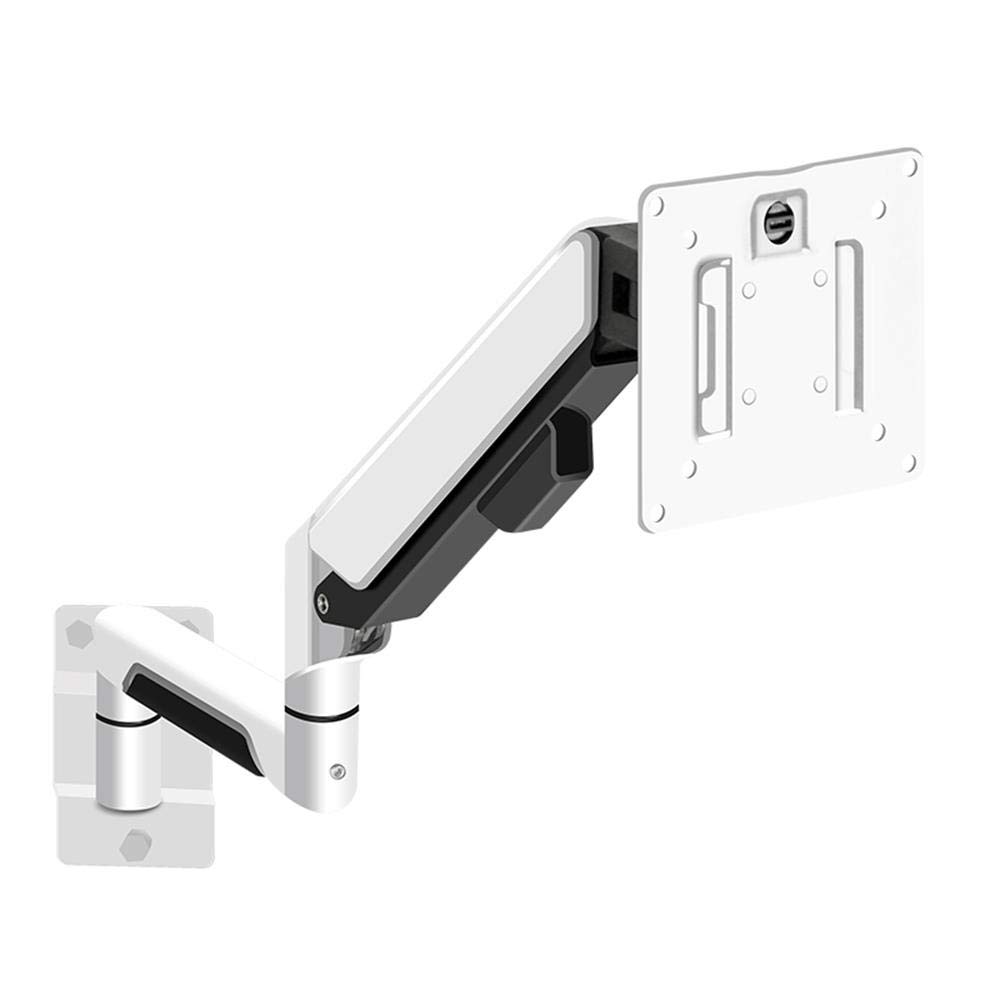 HILLPORT Wall Mount Monitor Stand - Gas Spring Arm TV Mount for 10-32 Inch Screens, Aluminum Tilt Bracket Holds 19.8Lbs, W3P Model - Perfect for Home Office, Gaming Setup & Living Room TV Installation