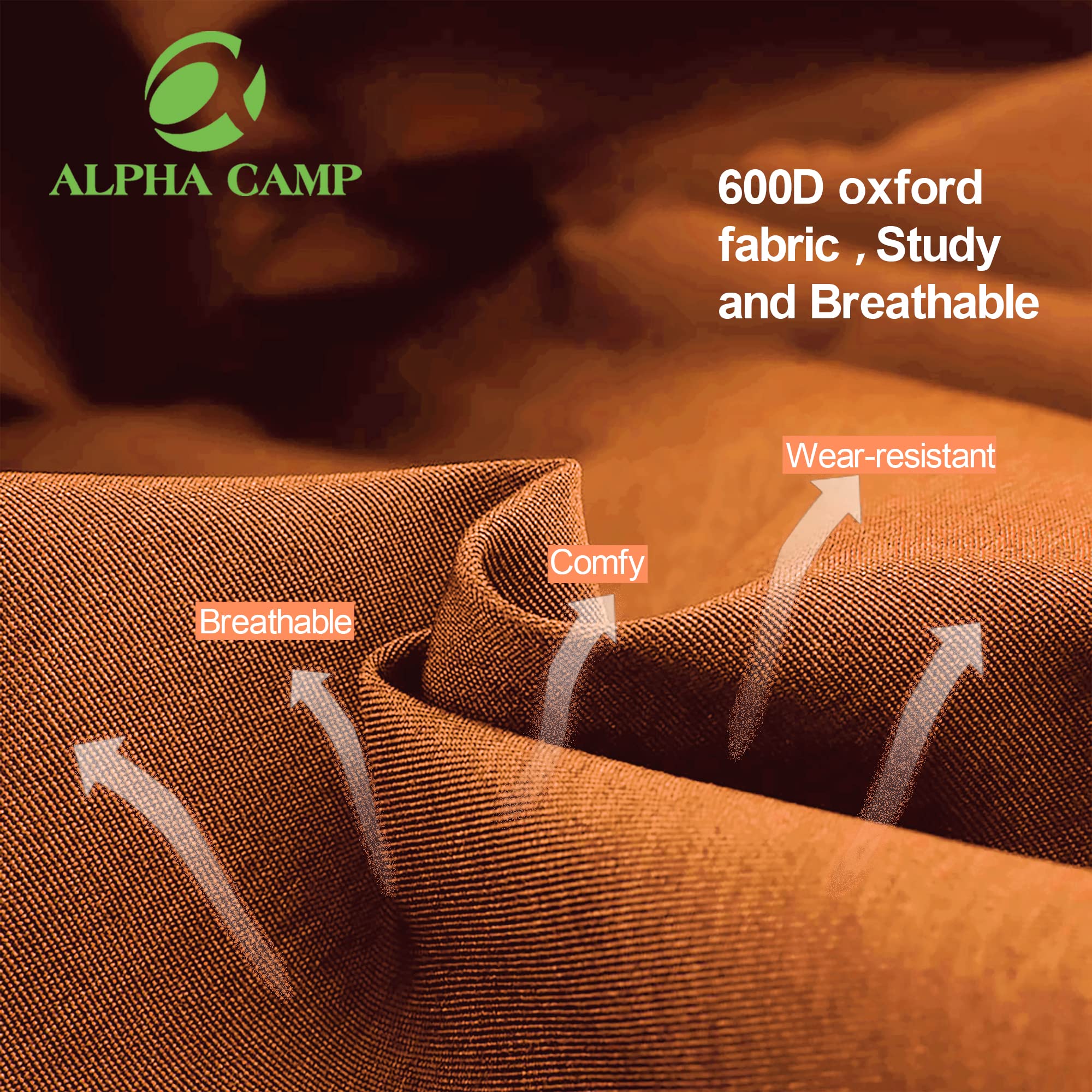ALPHA CAMP 2-Pack Backpack Beach Chairs with Cooler Bag - 3-Position Adjustable, Foldable, 250lbs Capacity Camo Design - Perfect for Beach, Camping, Picnics & Outdoor Adventures