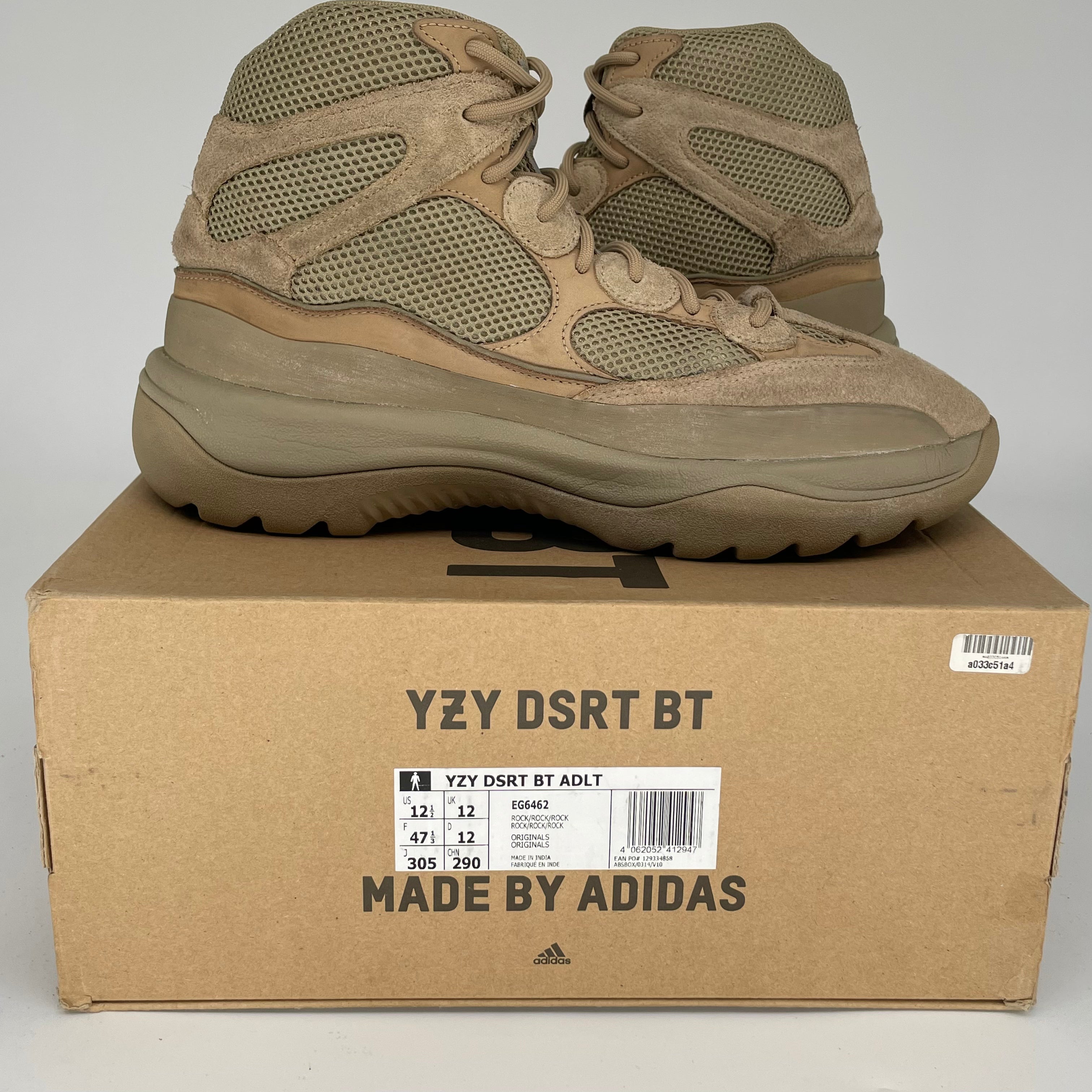 Adidas Yeezy Desert Boot Rock - Men's Size 12.5 (EG6462) | Stylish & Durable Hiking & Outdoor Shoes for Adventure & Streetwear Fashion