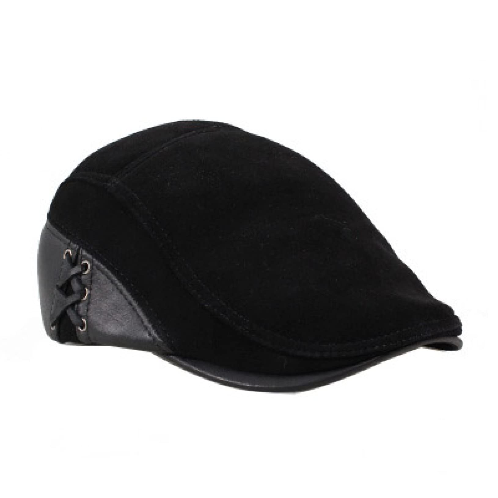 ASO-SLING Genuine Leather Newsboy Hat - Unisex Winter Suede Painter Cap with British Visor - Stylish Flat Caps for Men & Women in Classic Colors | Perfect for Outdoor Activities, Casual Wear & Fashion Outfits