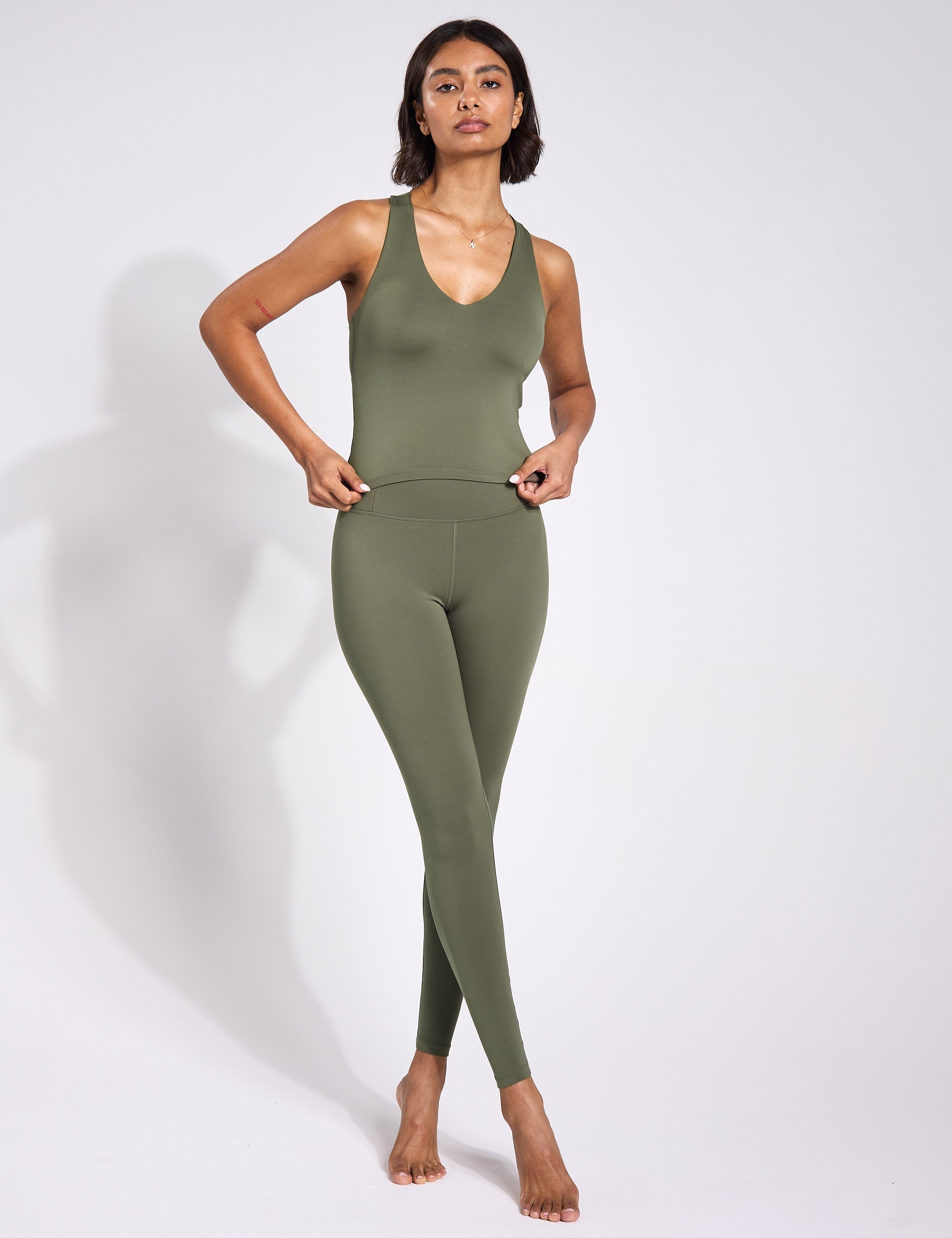 Zoe Tank Top - Soft & Comfortable Cured Green Women's T-Shirt | Casual Wear, Yoga, Summer Outfits