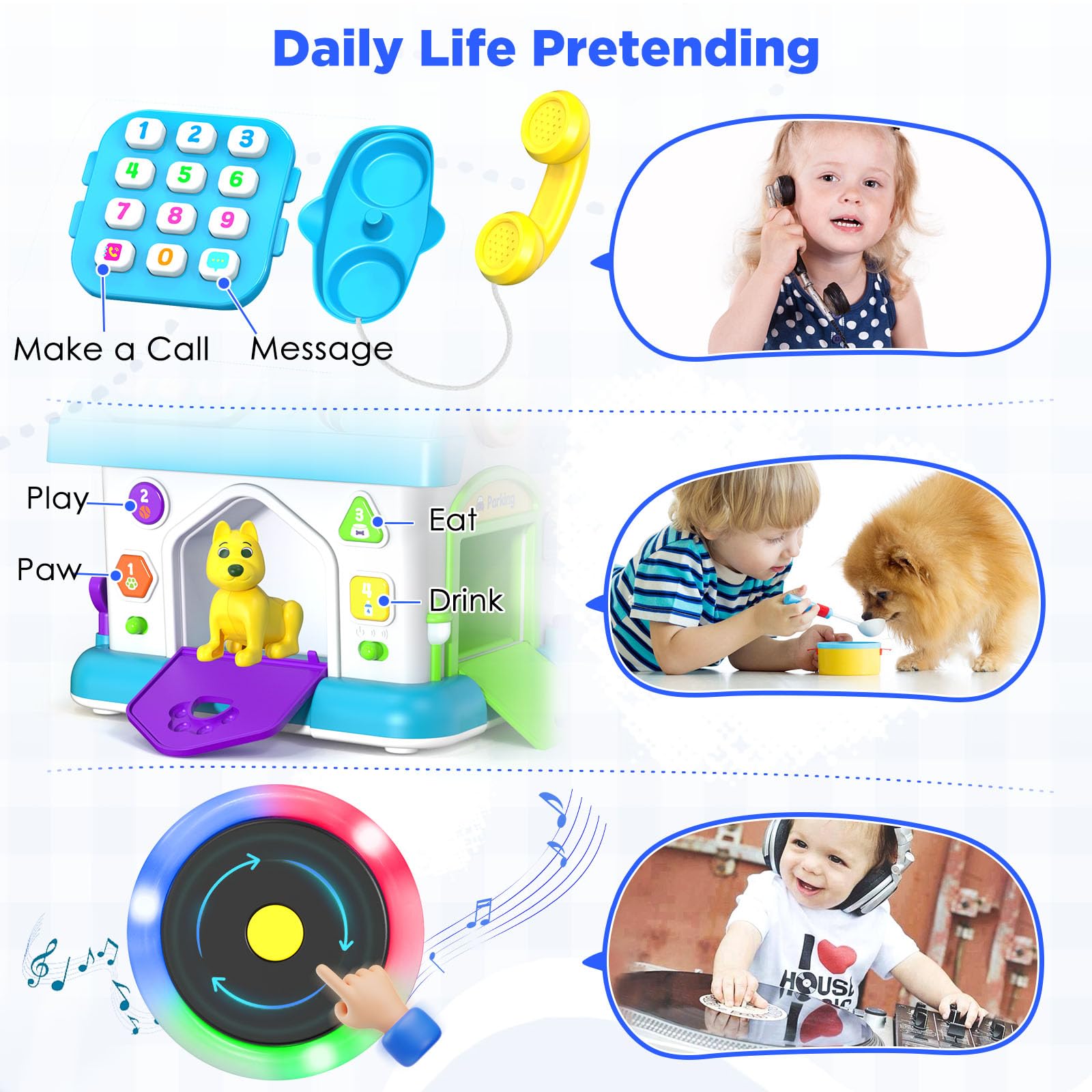 14-in-1 Montessori Educational Toys for 1-2 Year Old Boys & Girls - Musical Learning Baby Toys for 12-18 Months - Perfect First Birthday Gift & Toddler Developmental Toy for Home, Preschool & Travel Play