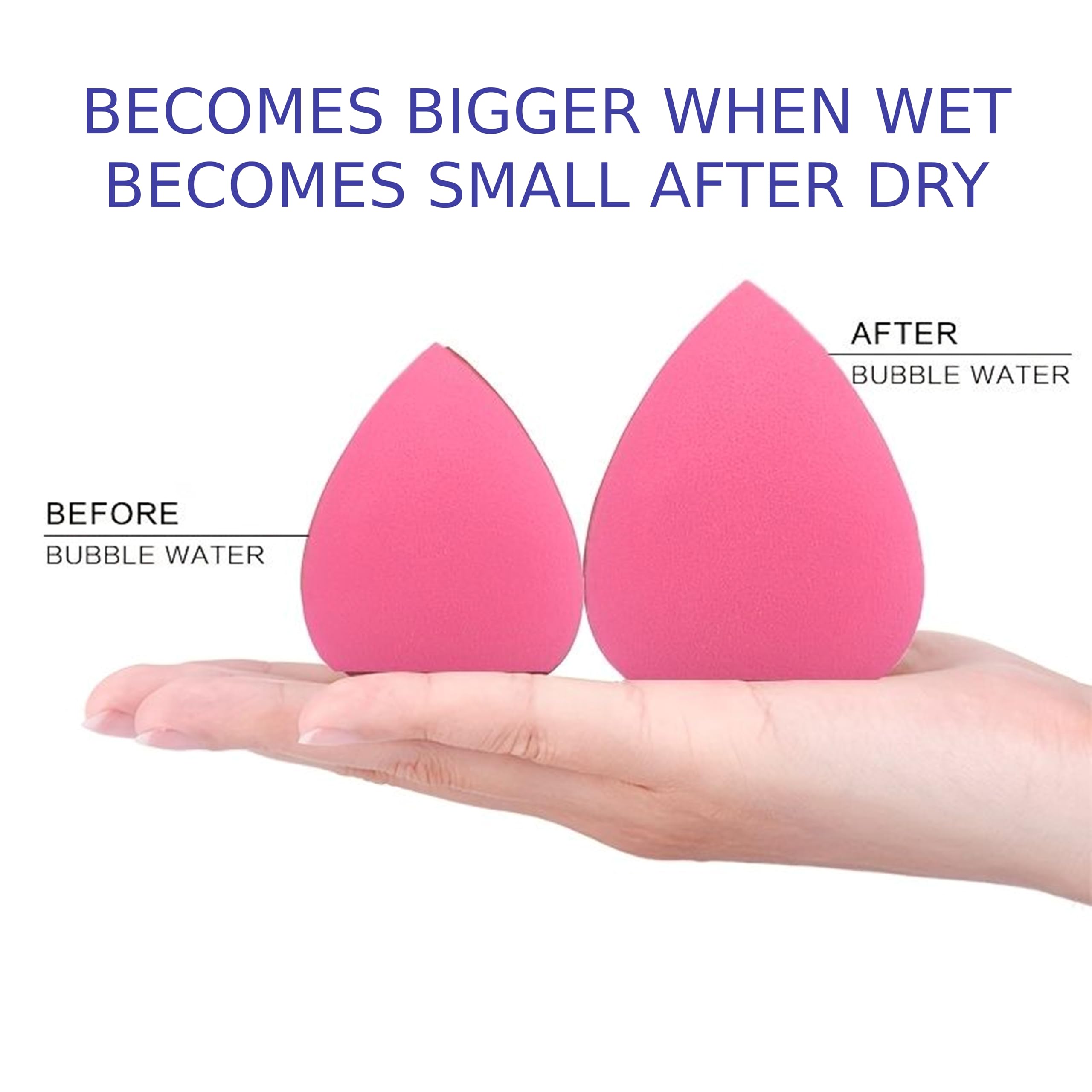 KBEAUTIX Original Beauty Blender Makeup Sponge - Vegan & Cruelty Free Foundation Blender for Liquid, Powder & Cream Cosmetics - Perfect for Flawless Makeup Application at Home or Professional Use