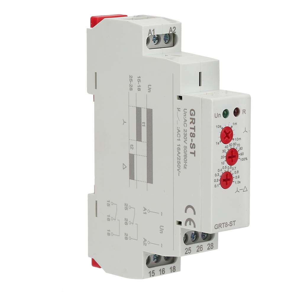 AC/DC 12-240V Delta Timer Soft Starter with Delay Relay & LED Status Indicator - Motor Starter for Delta Motors (A230) | Perfect for Industrial Equipment, HVAC Systems, and Automation Control