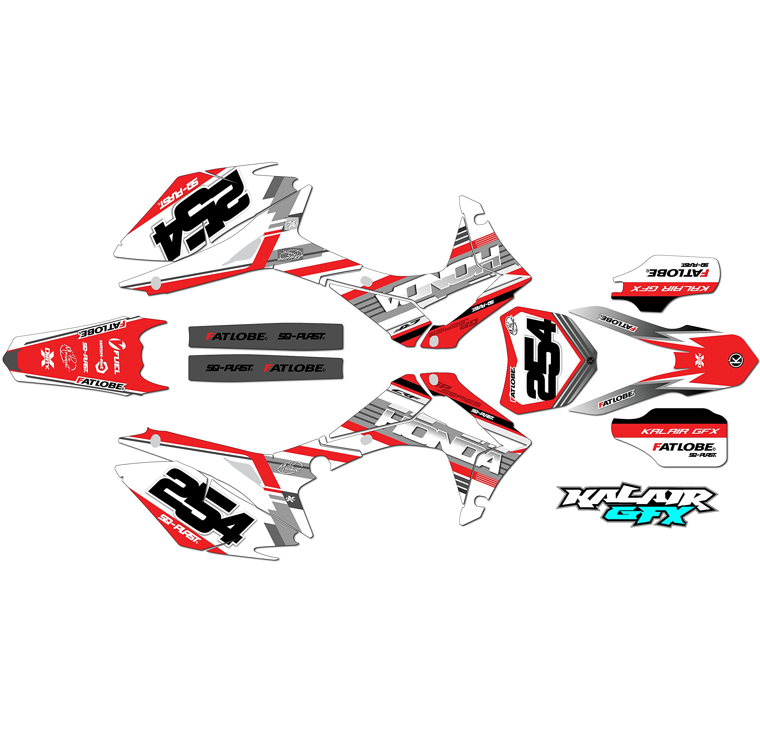 Honda CRF250R (2014-2017) Redeemer Series Red 16 Mil Dirt Bike Graphics Kit - High-Quality Motocross Stickers & Racing Decals for Pit Bikes - Perfect for Off-Road Racing, Trail Riding & Motorcycle Customization