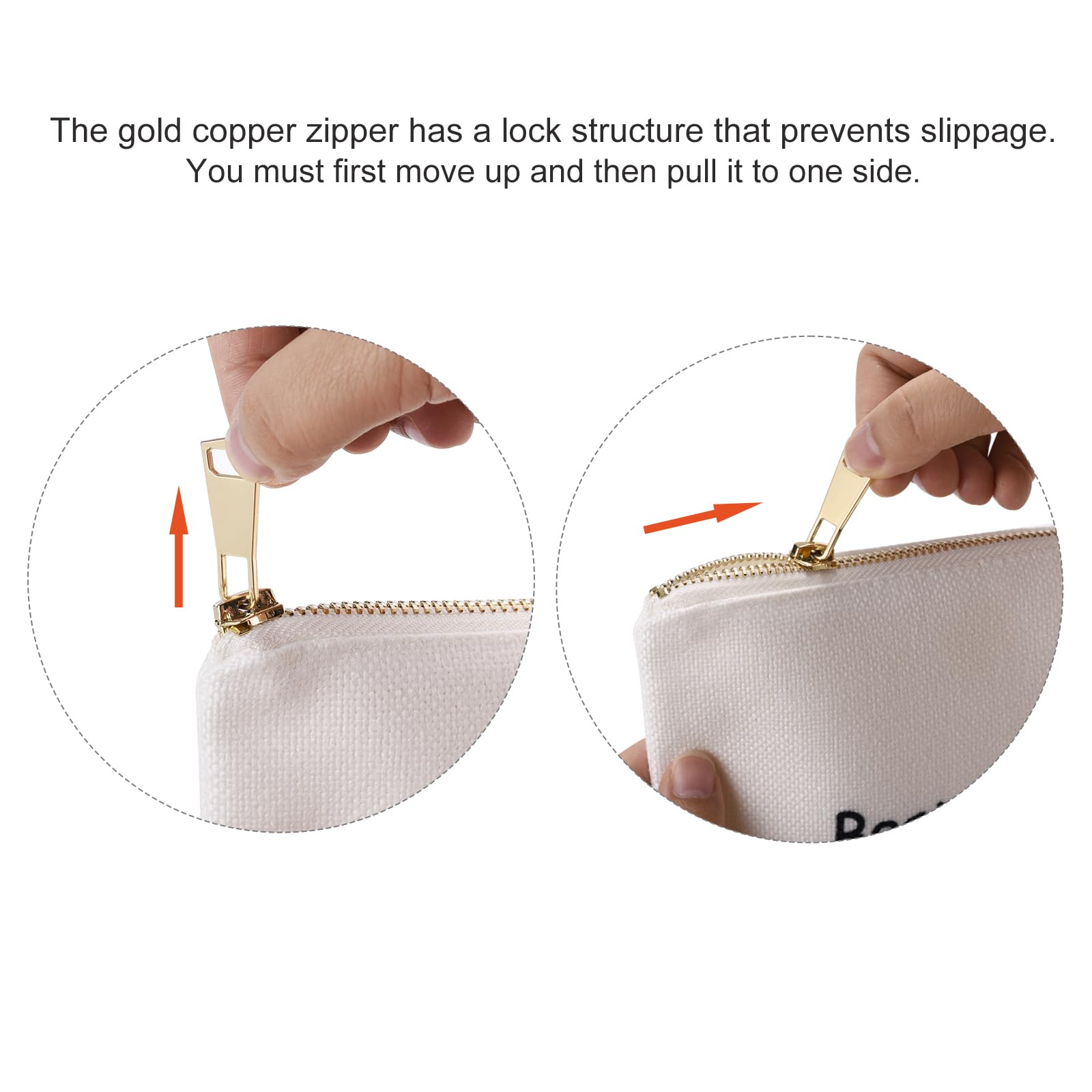 Double-Sided Printed Linen Makeup Bag - Medium Travel Cosmetic Organizer with Gold Zipper, Bridesmaid Gift Idea, Birthday Present for Sister - Perfect for Travel, Bridal Parties & Everyday Makeup Storage