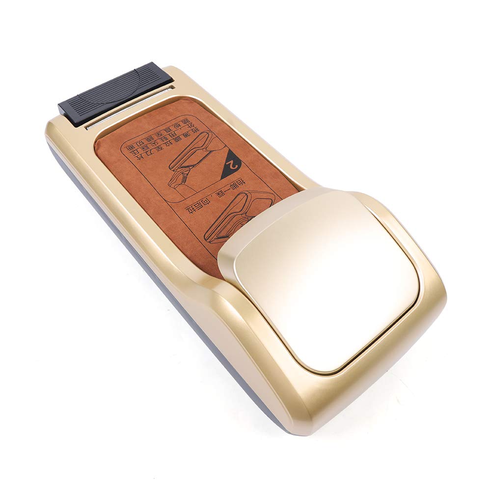 LOYALHEARTDY Portable Automatic Shoe Cover Dispenser Machine with Shoe Film - Hygienic Footwear Protection for Home, Lab, Office, Hotel, Exhibition & Workshop - Gold Finish | Ideal for Clean Rooms, Medical Facilities & High-Traffic Areas