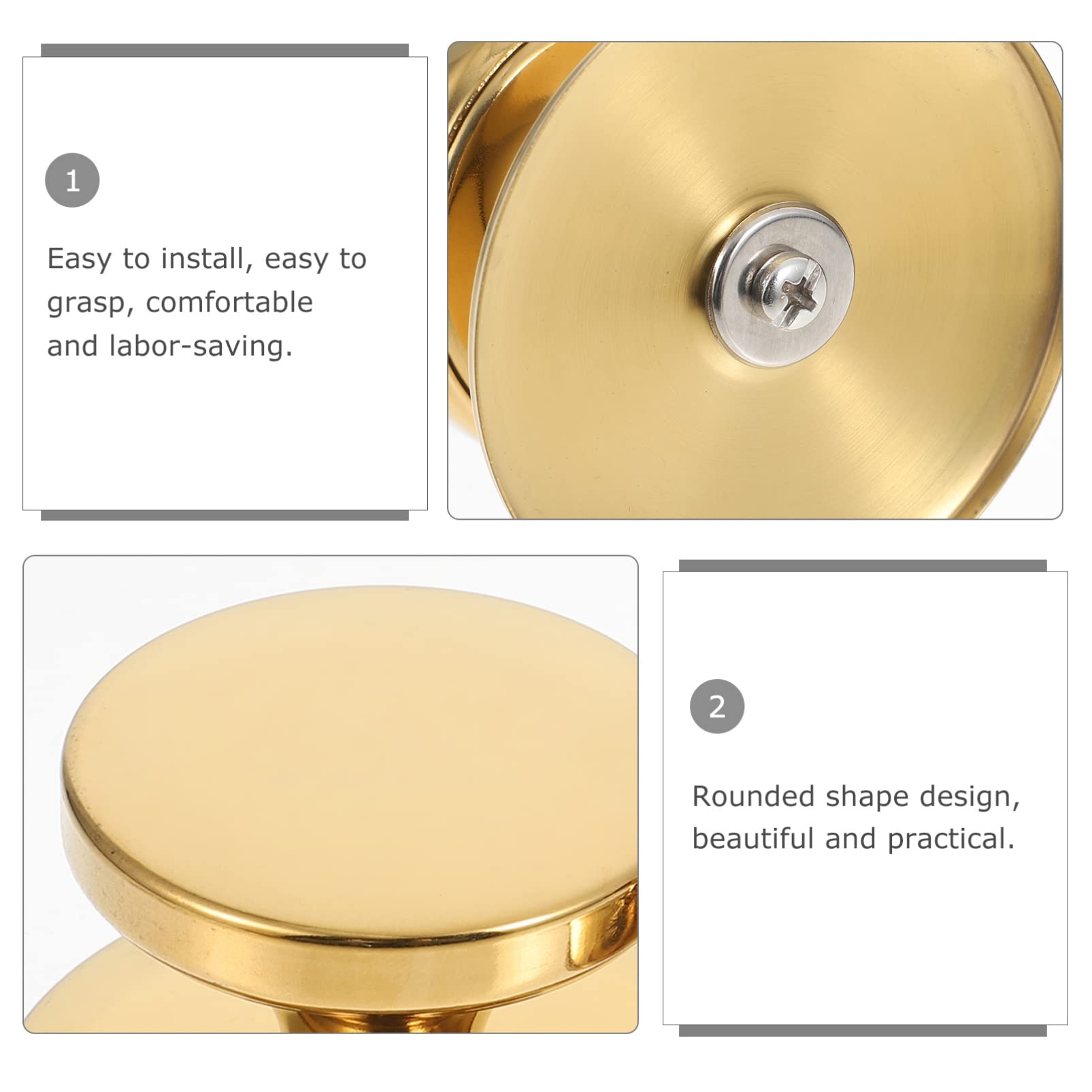 Hemoton 4-Piece Stainless Steel Universal Pot Lid Handles - Replacement Knobs for Cookware, Bakeware & Pans - Secure Grip for Safe Cooking & Baking - Perfect for Kitchen, Stovetop & Oven Use