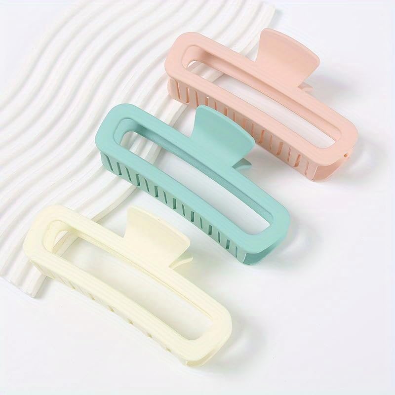 CHRONEX 3-Piece Hollow Shark Hair Claw Clip Set - Metal Ponytail Holder & Hair Accessories for Women - Strong Grip Hair Clips for Thick Hair - Perfect for Work, Gym, and Everyday Styling