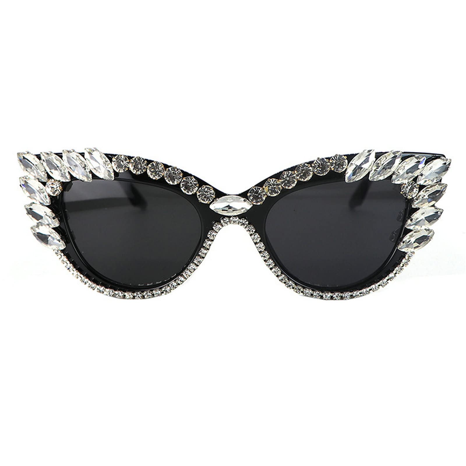 Retro Cat Eye Reading Glasses with Rhinestones - UV400 Protection for Women, Perfect for Reading & Outdoor Use