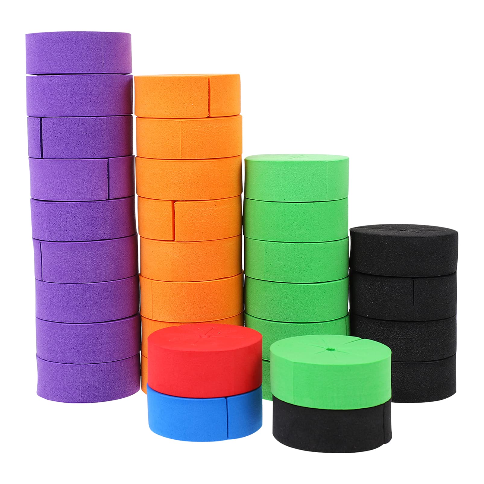 GANAZONO 50pcs Hydroponic Plant Spacers - Garden Clone Collars, Nutrient Blocks & Plant Plugs for Hydroponics (Random Colors) - Ideal for Indoor Gardening, Hydroponic Systems & Seed Starting