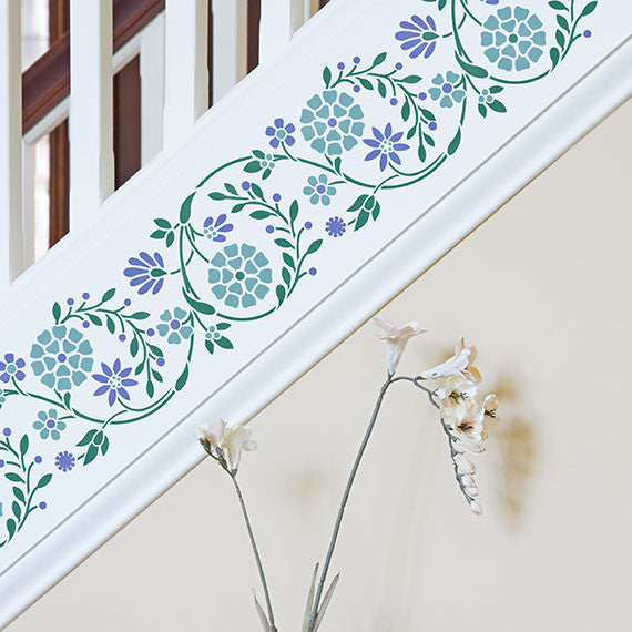 Gota Embroidery Indian Border Stencil for Fabric - Traditional Indian Craft Stencil for DIY Clothing, Home Decor & Wedding Decorations