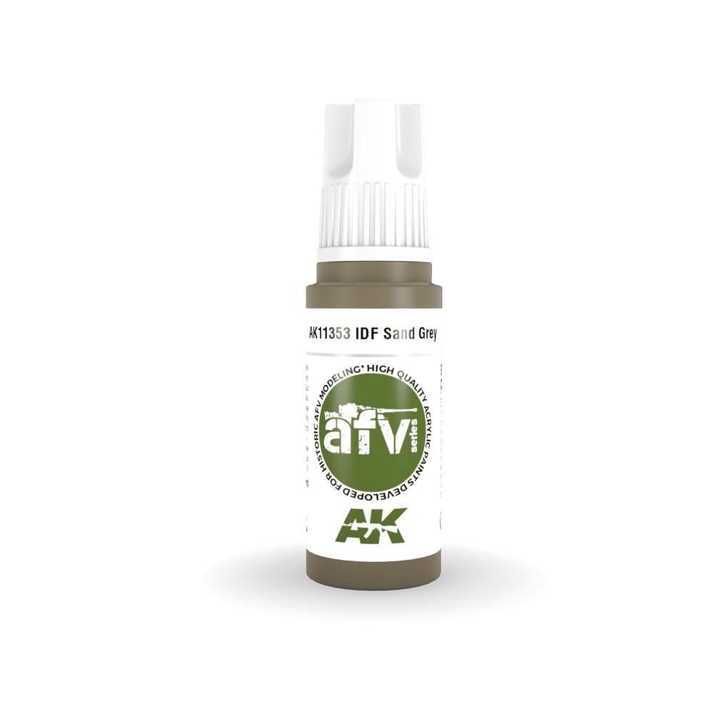 AK Interactive AK11353 AFV Series IDF Sand Grey Acrylic Paint - 17ml Bottle for 1970s-1980s Military Model Kits | Perfect for Tank & Vehicle Scale Modeling