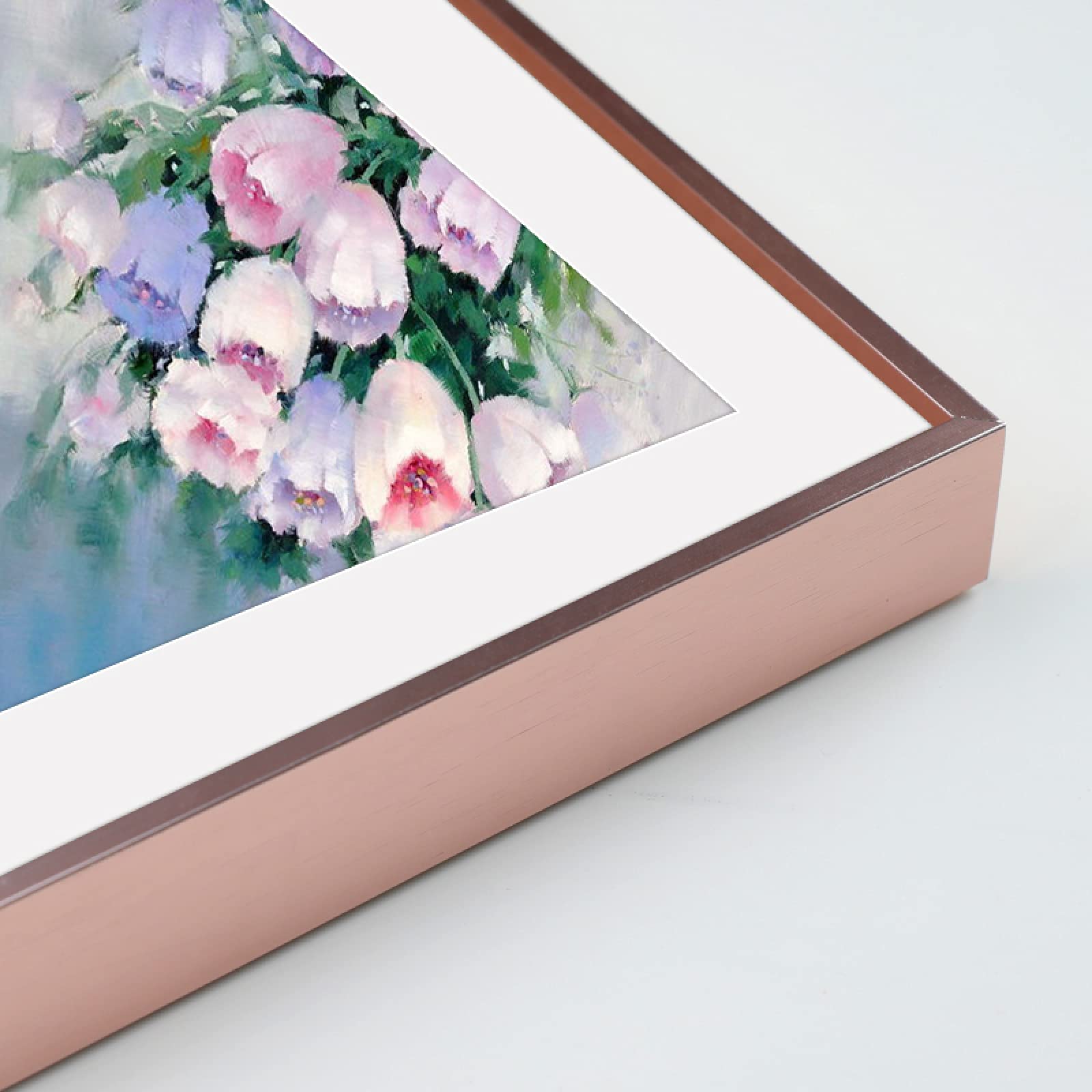 MEYYY 38x53cm (15x21 inch) Rose Gold Aluminum Photo Frame - Wall Mounted Display Frame for Pictures, Posters & Certificates | Perfect for Home Decor, Office Awards & Gallery Wall Displays