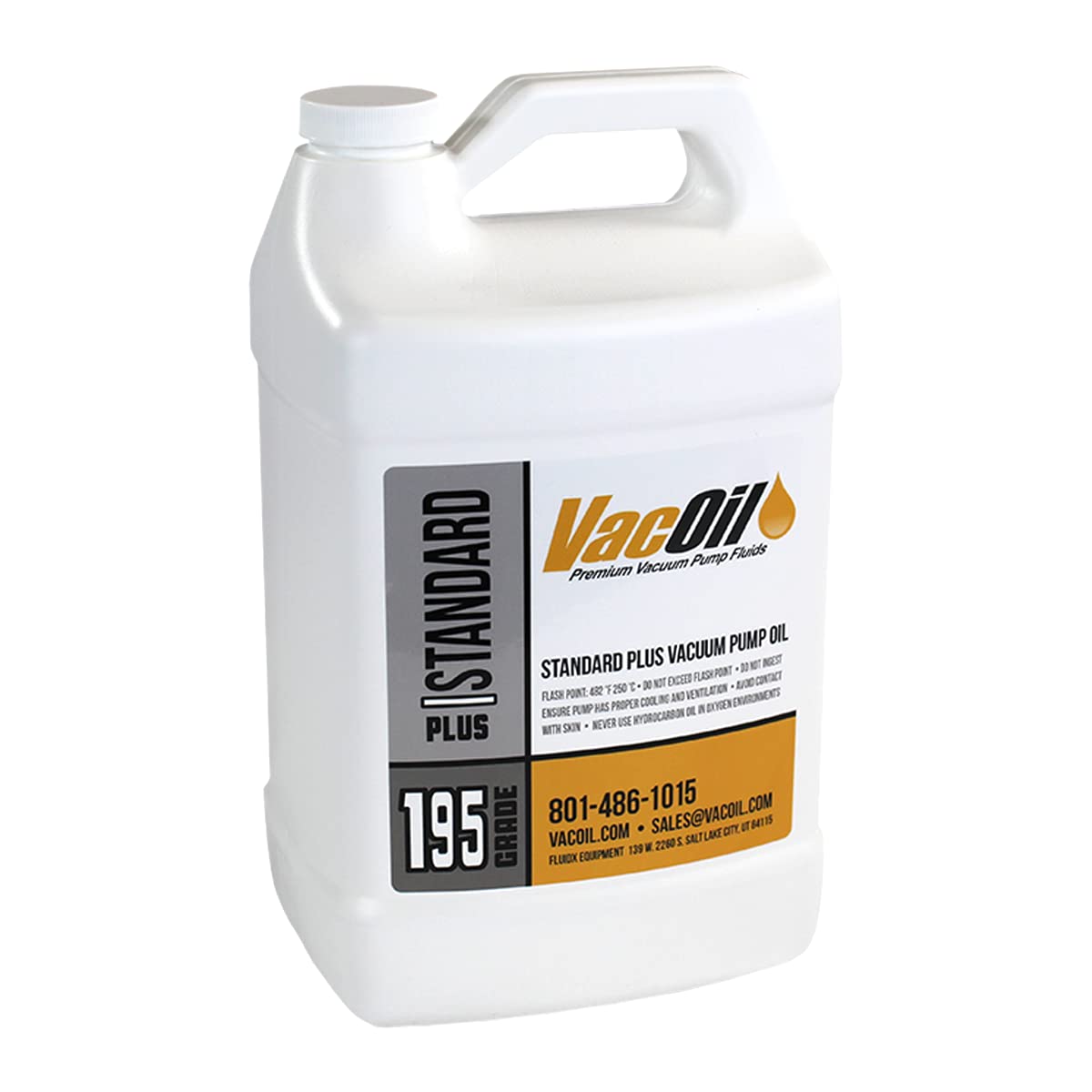 VacOil® 195 Grade High Performance Vacuum Pump Oil - 1 Gallon for Edwards, Welch, Leybold & Agilent Pumps | Molecularly Distilled Formula Extends Pump Life | Ideal for Laboratory, HVAC & Industrial Vacuum Systems