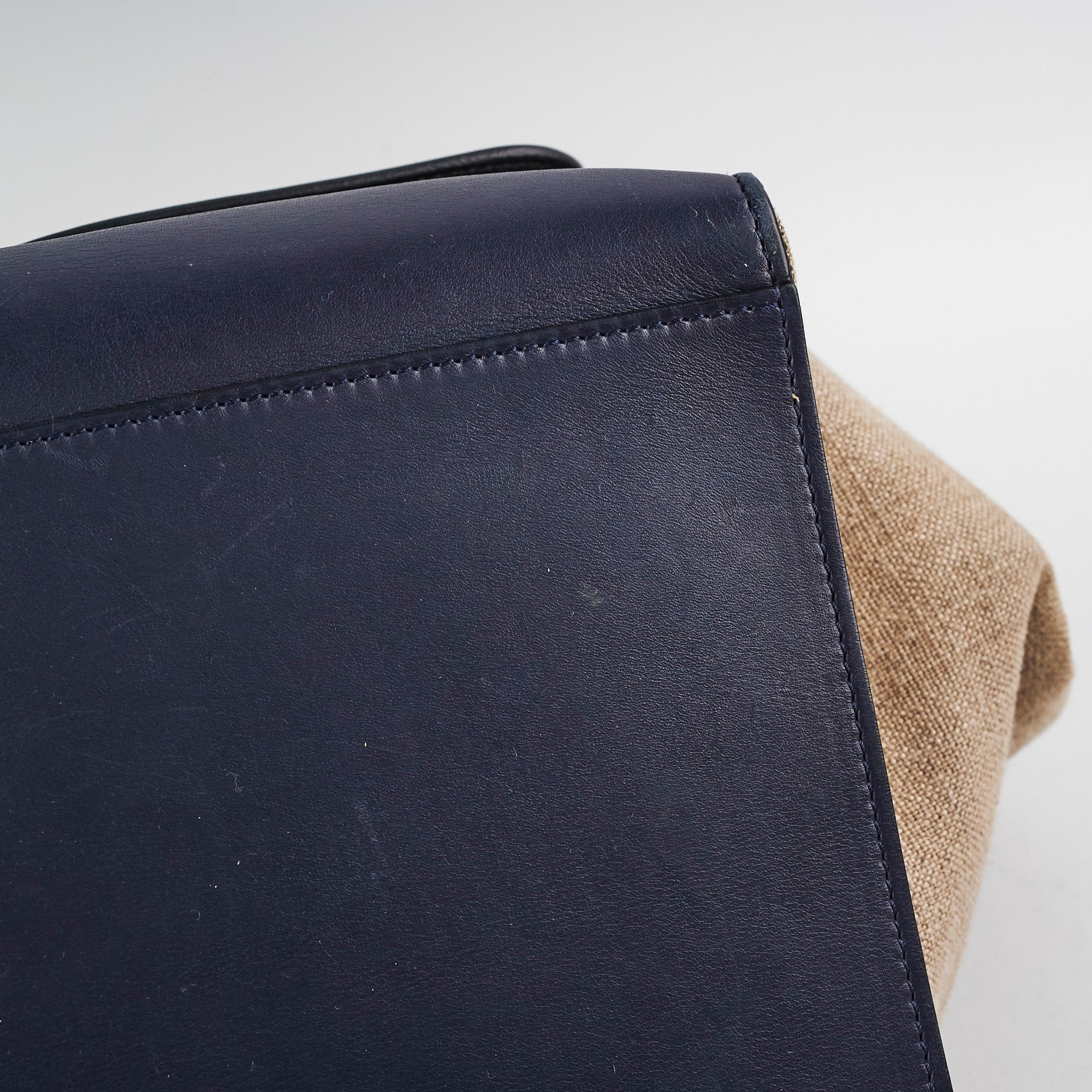 Celine Medium Trapeze Handbag in Navy & Black - Luxurious Leather Crossbody Bag for Women | Perfect for Work, Travel & Evening Events