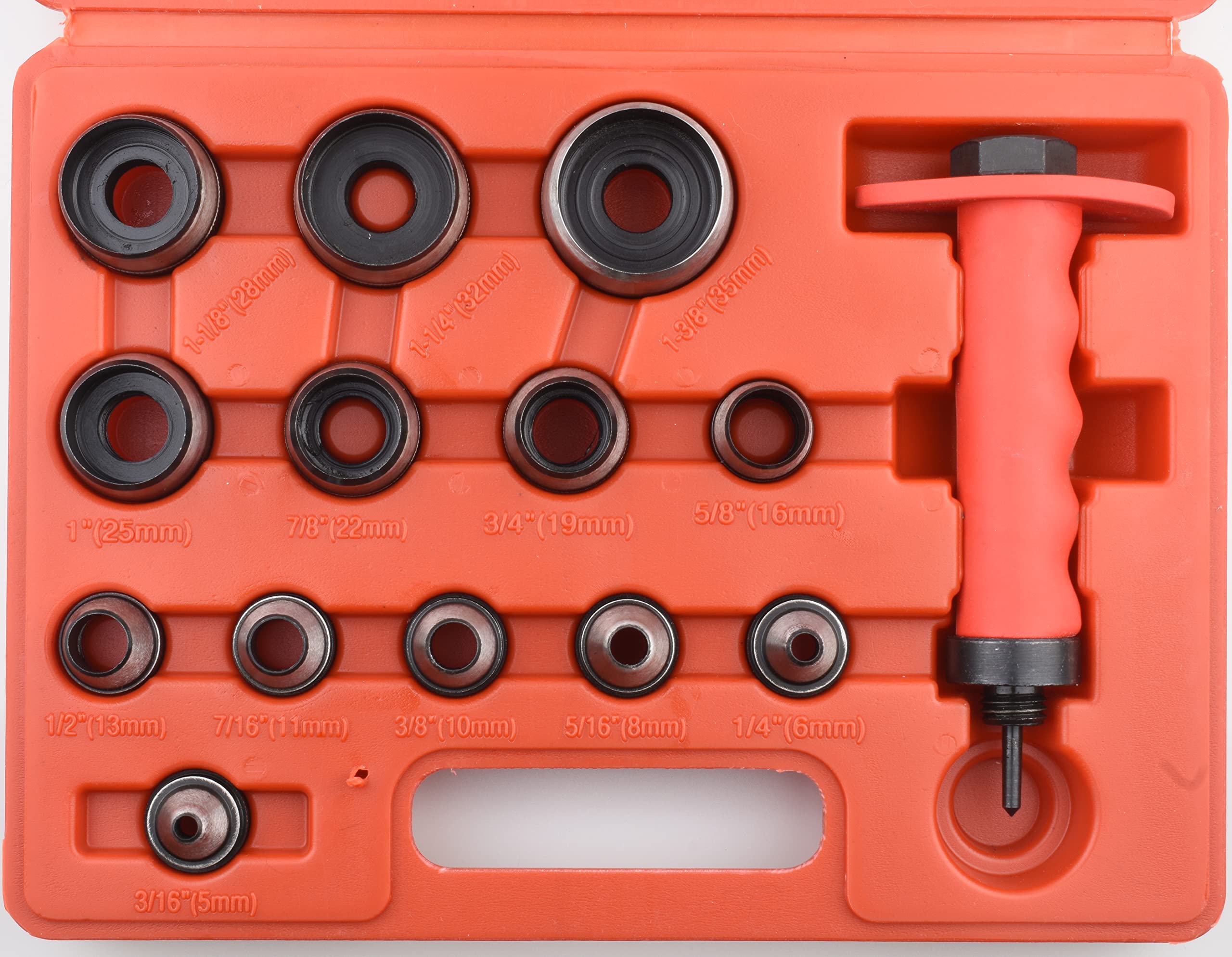 13-Piece Sharp Hollow Punch Tool Set for Leather, Gasket, and Hole Punching - Perfect for Leather Crafting, DIY Projects, and Automotive Gasket Repair