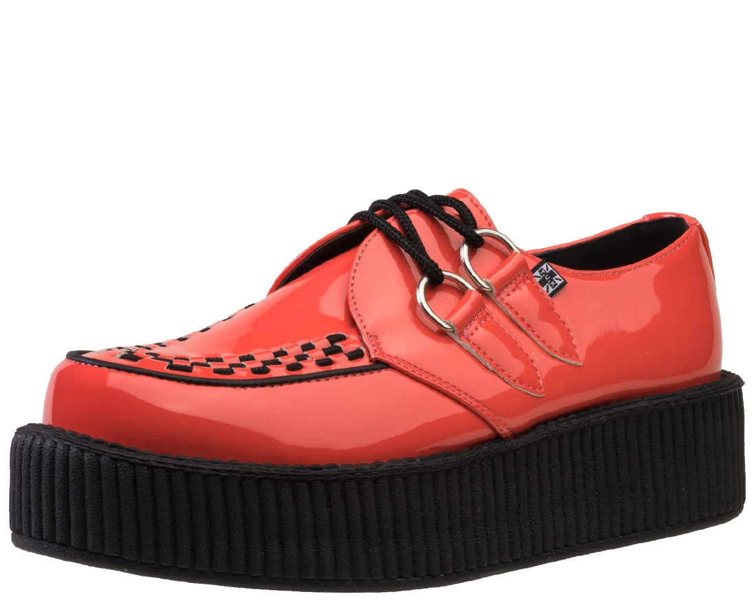 T.U.K Coral Patent PU Viva Mondo Creeper Platform Shoes - Punk Rock Gothic Vintage Style for Women & Men - Perfect for Concerts, Cosplay & Alternative Fashion