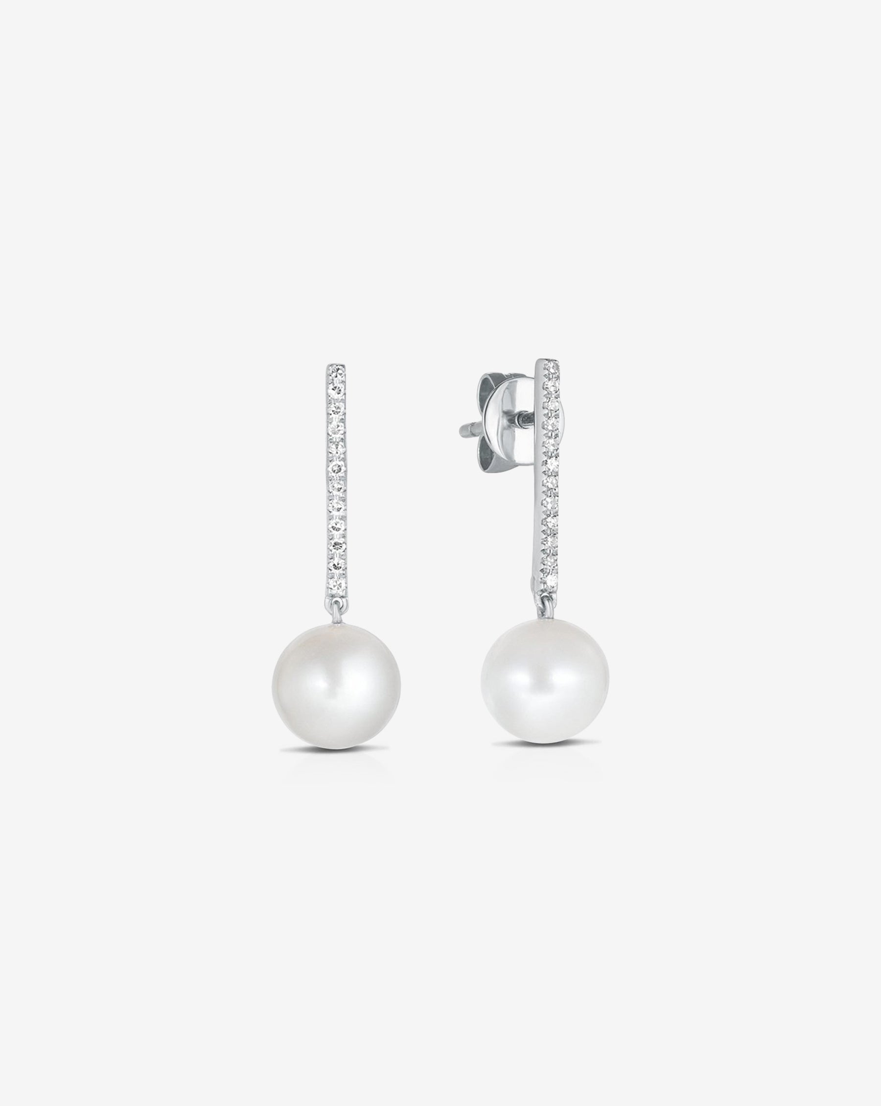 Exquisite Diamond & Pearl Drop Earrings for Women – Elegant Dangle Jewelry for Weddings, Parties & Special Occasions