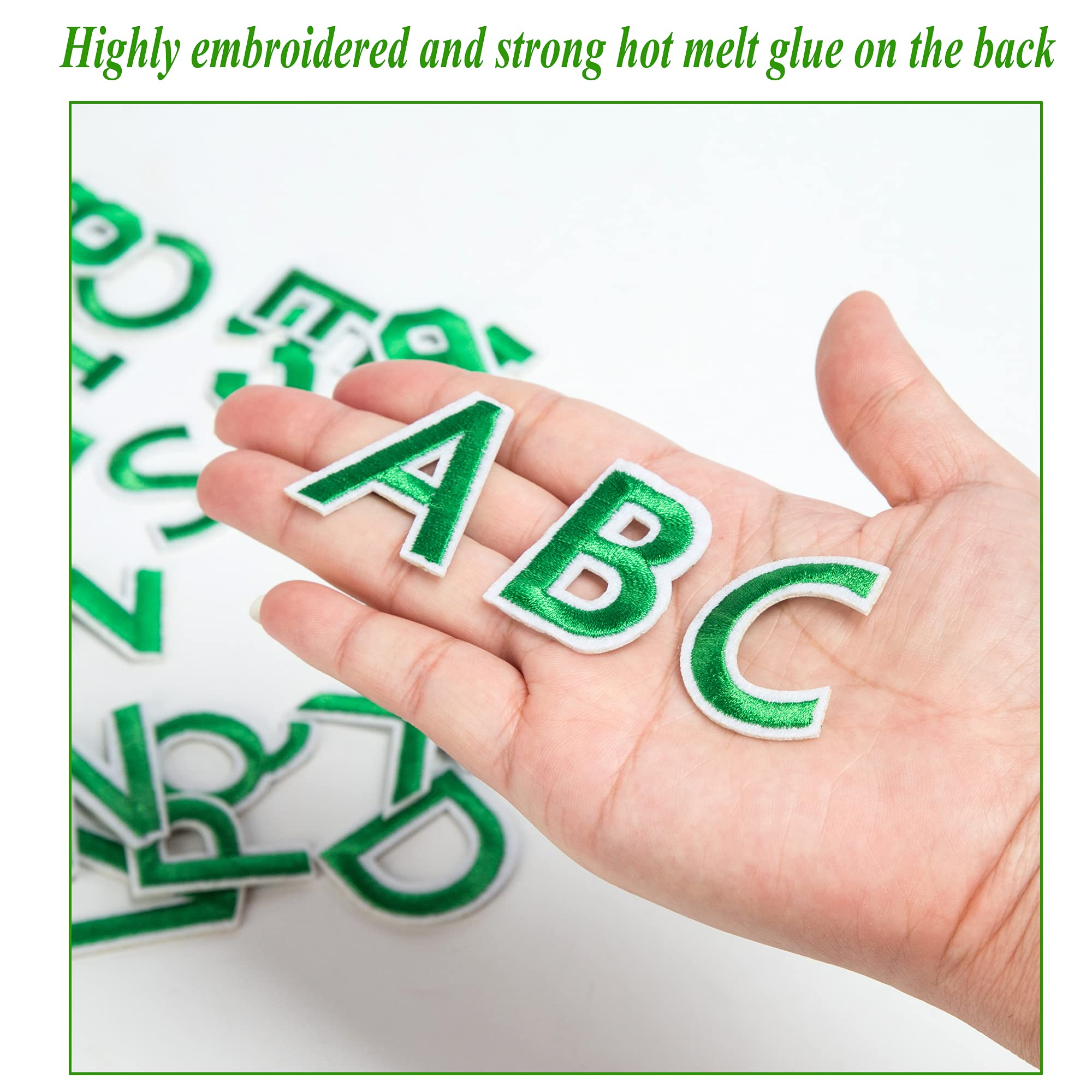72 PCS Iron-On Embroidered Letters A-Z & Numbers 0-9 Patches - DIY Clothing Applique for Shirts, Hats, Jeans, Jackets - Perfect for Customizing Outfits, School Projects & Crafting