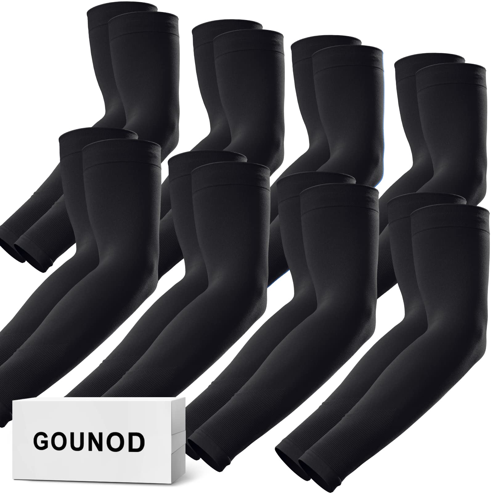 GOUNOD Compression Arm Sleeves for Men & Women - UV Protection Sun Sleeves for Outdoor Work, Sports & Sun Safety - Perfect for Construction, Golf, Running & Gardening