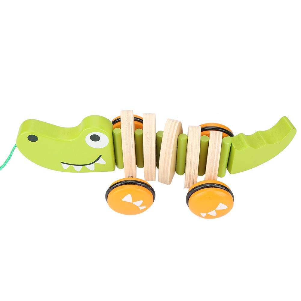Wooden Pull Along Toy for Toddlers - Natural Wood Rope Walking Toy, Push & Pull Learning Activity for Kids - Perfect for Indoor Play & Early Childhood Development