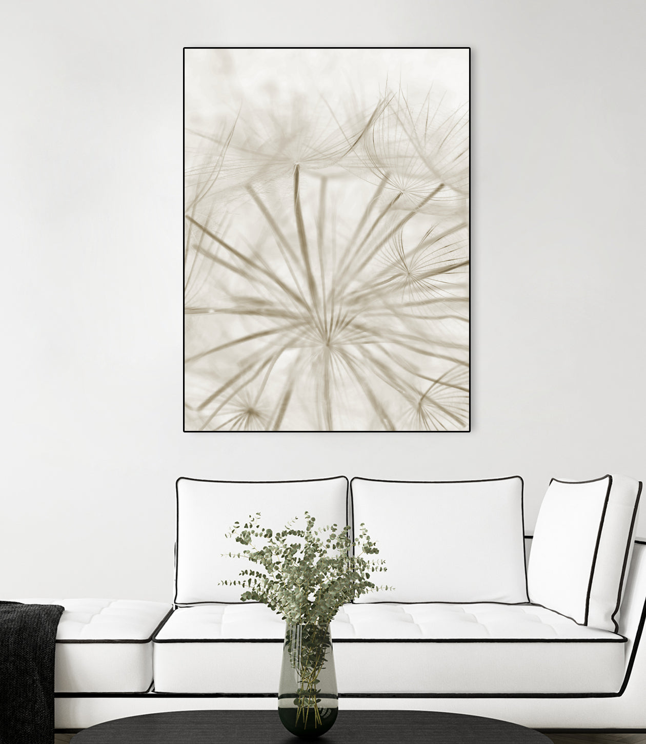 Dandelion Neutral Close-Up Photography - High Resolution Nature Images for Wall Art, Greeting Cards & Digital Backgrounds