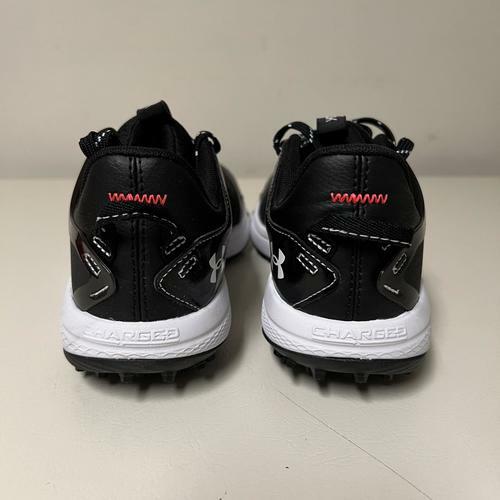 Under Armour Boys' Yard Turf Jr. Football Cleats (001) Black/Black/White - Size US 6Y - Lightweight & Durable for Youth Football, Soccer & Outdoor Sports