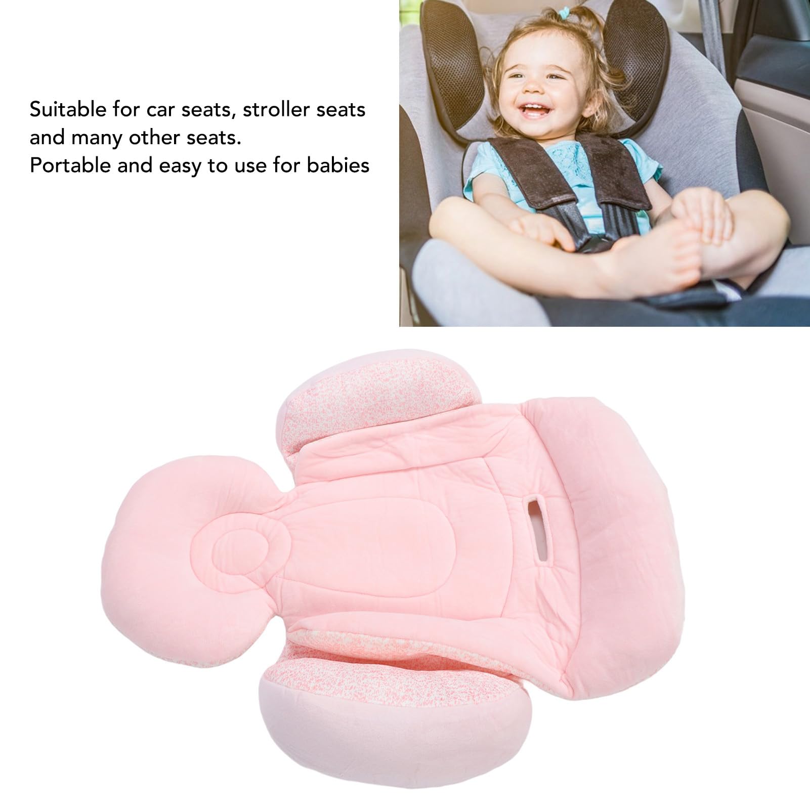 Soft Double-Sided Baby Stroller Cushion & Seat Liner - Breathable, Comfortable & Multipurpose for Newborns & Toddlers - Perfect for Strollers, Car Seats & Shopping Carts