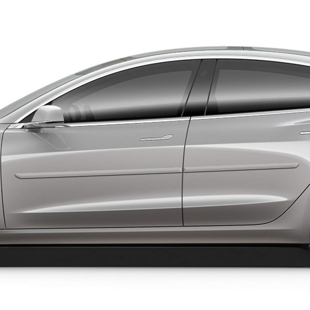 FE-Tesla-3 Finished End Body Side Molding for Tesla Model 3 - New Red (PPMR) | Perfect Fit Replacement Part | Enhance Your Tesla's Style & Protection for Daily Driving & Car Shows