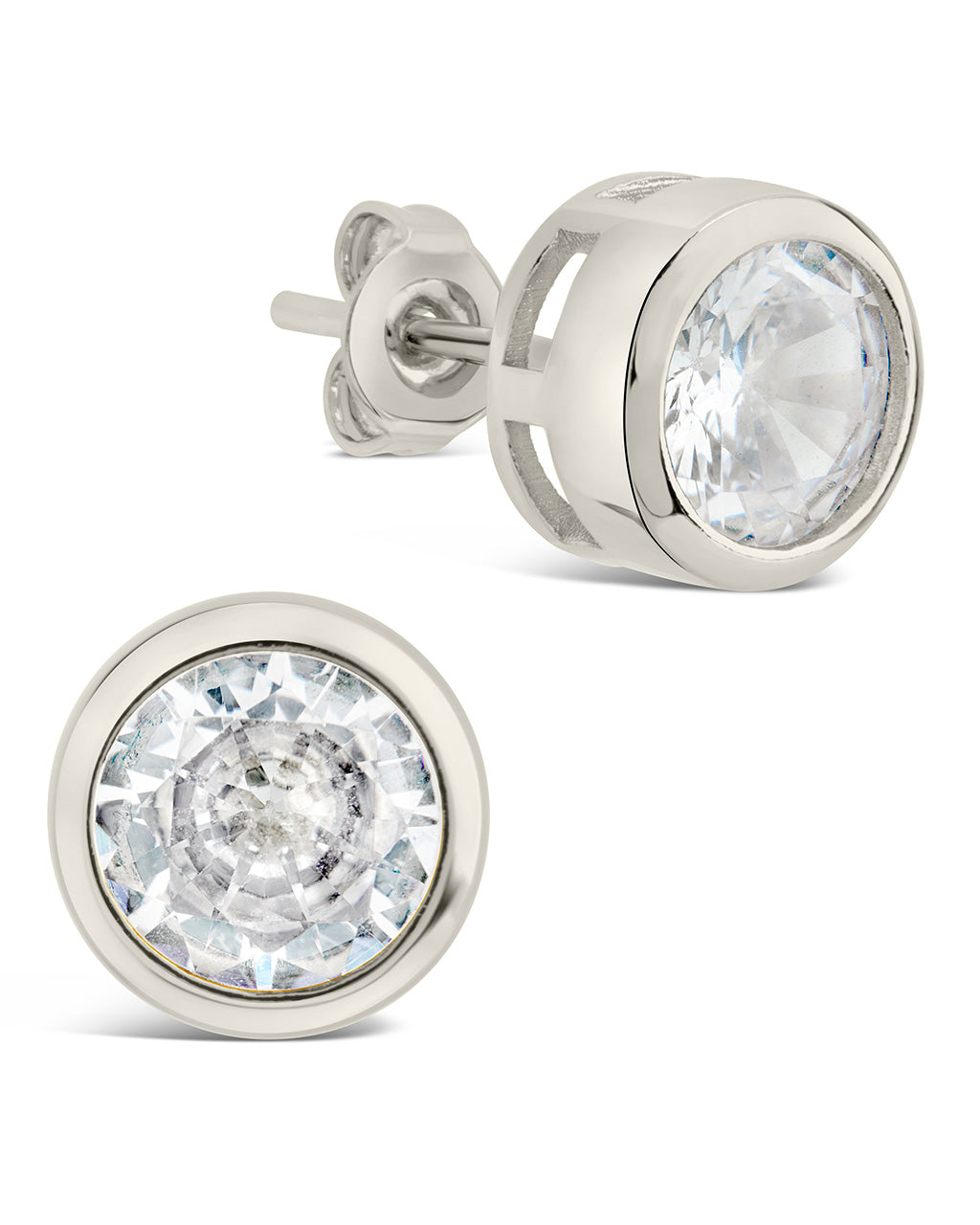 Liv CZ Circle Stud Earrings - Sparkling Cubic Zirconia Stud Earrings for Women, Hypoallergenic Fashion Jewelry Gift for Her | Perfect for Parties, Weddings & Everyday Wear