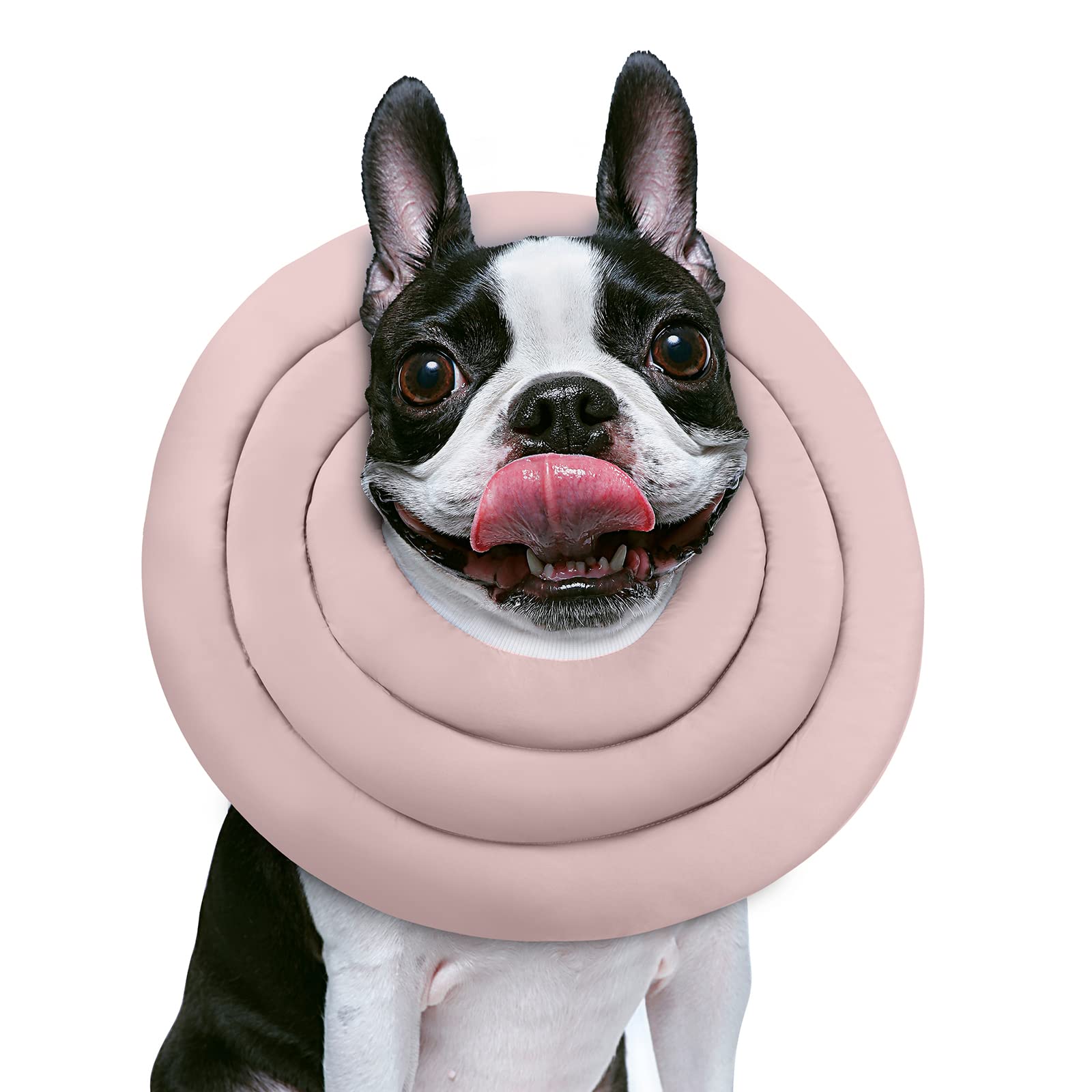 Soft Adjustable Dog Cone Alternative for Small, Medium & Large Dogs - Waterproof Pet Recovery Collar After Surgery - Comfortable Donut Collar to Stop Licking & Scratching (Pink, Size M-3) - Perfect for Post-Surgery Care & Wound Protection
