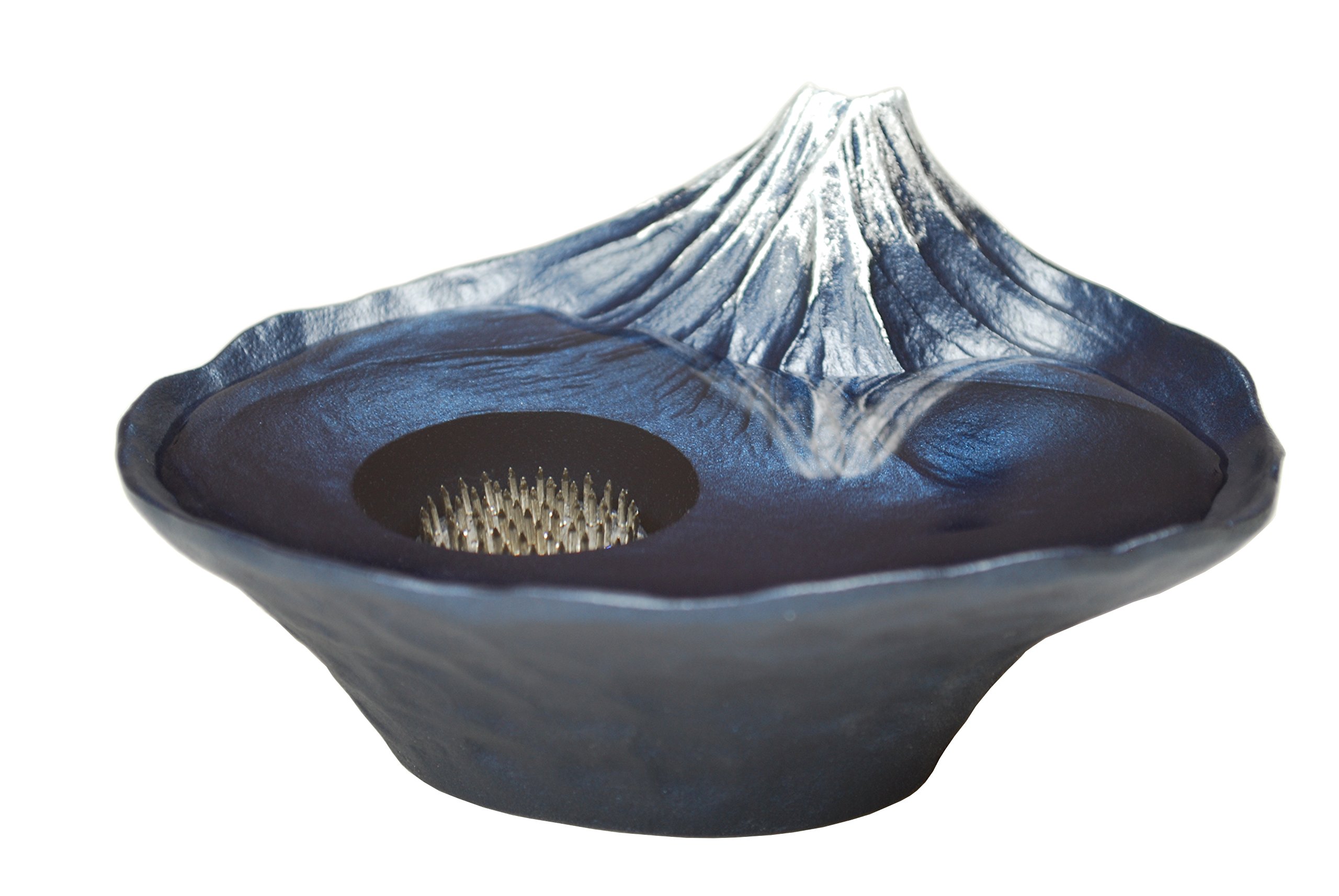 Nagae Flower Vase Basin - Elegant Blue Fuji & Shizukage Sakasa Design | Perfect for Home Decor, Wedding Centerpieces & Japanese Tea Ceremonies