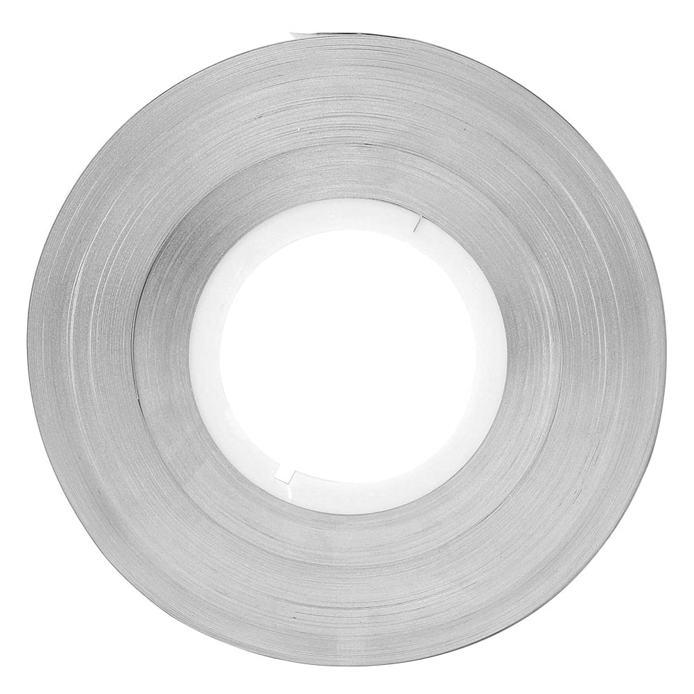Premium 0.2mm x 10mm Nickel Strip Tape - 99.6% Pure Nickel Plated Steel for Battery Spot Welding - 1KG Roll for Lithium & NiMH Batteries - Ideal for DIY Battery Packs, Solar Projects, and Electronics Repair