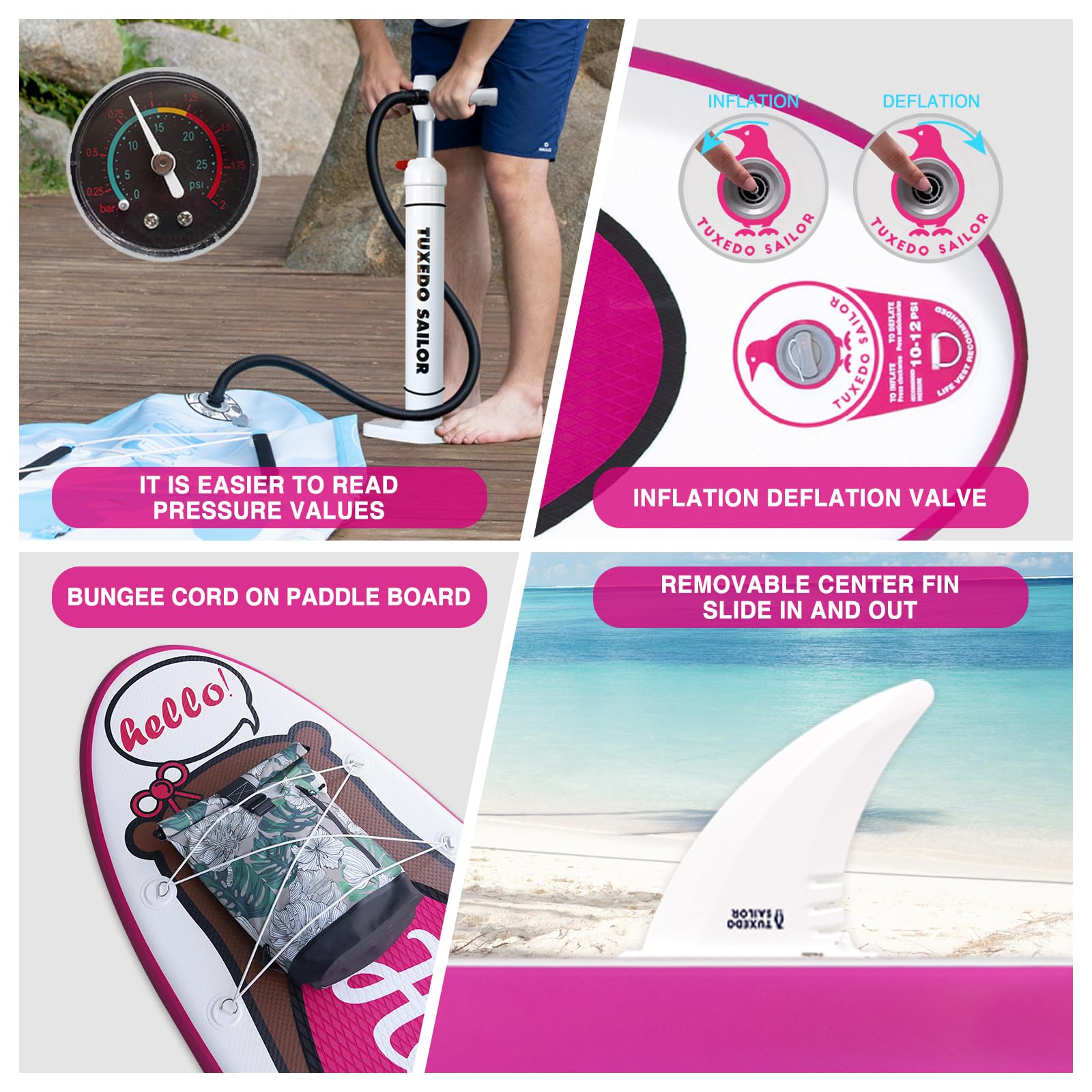 Premium Inflatable Stand Up Paddle Board for Adults & Kids - Lightweight SUP with Paddle, Pump, Leash & Carry Bag - Perfect for Lakes, Rivers & Ocean Surfing