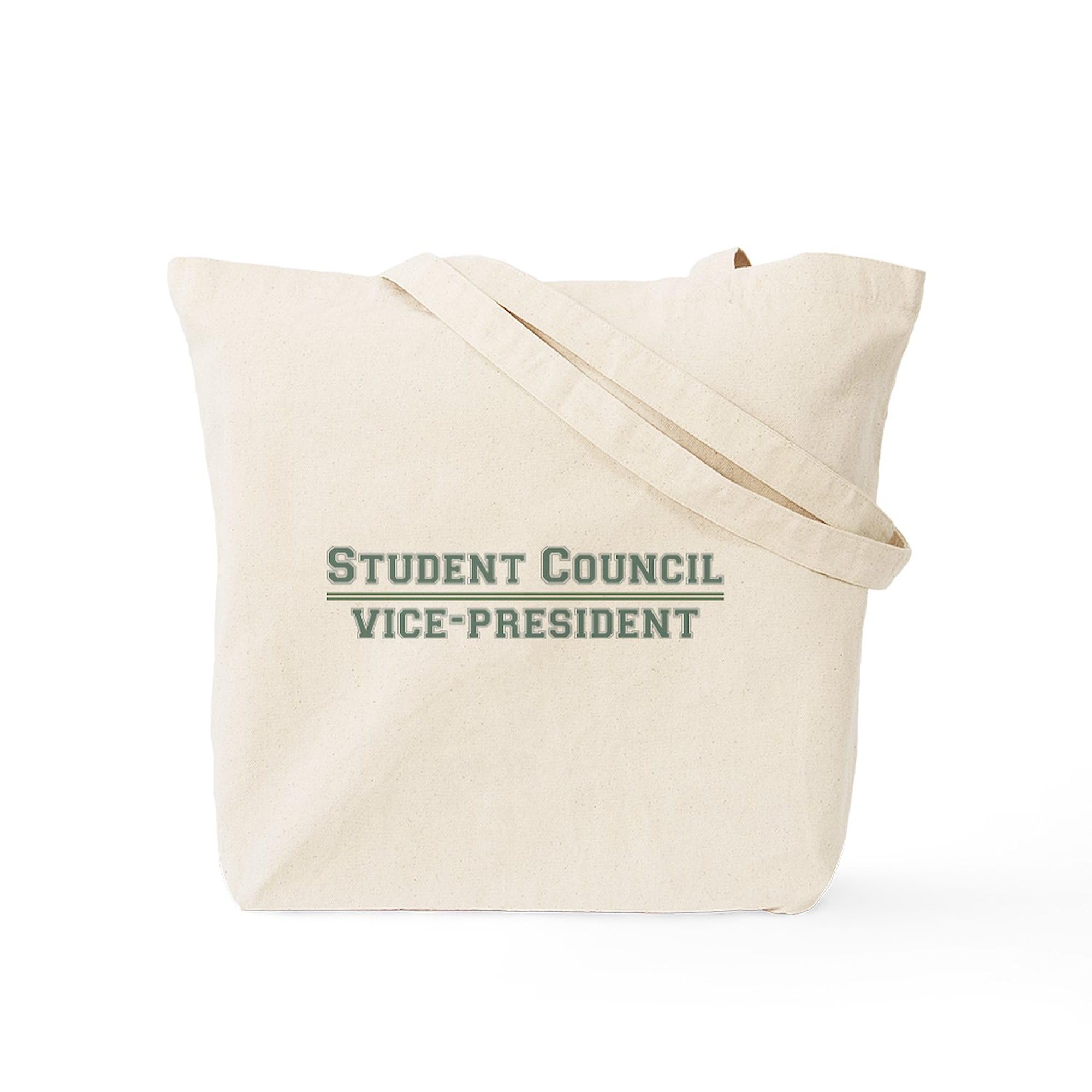 Student Council Vice President Tote Bag - Eco-Friendly Natural Canvas Reusable Shopping Bag for School, Elections & Campus Life | Durable & Stylish