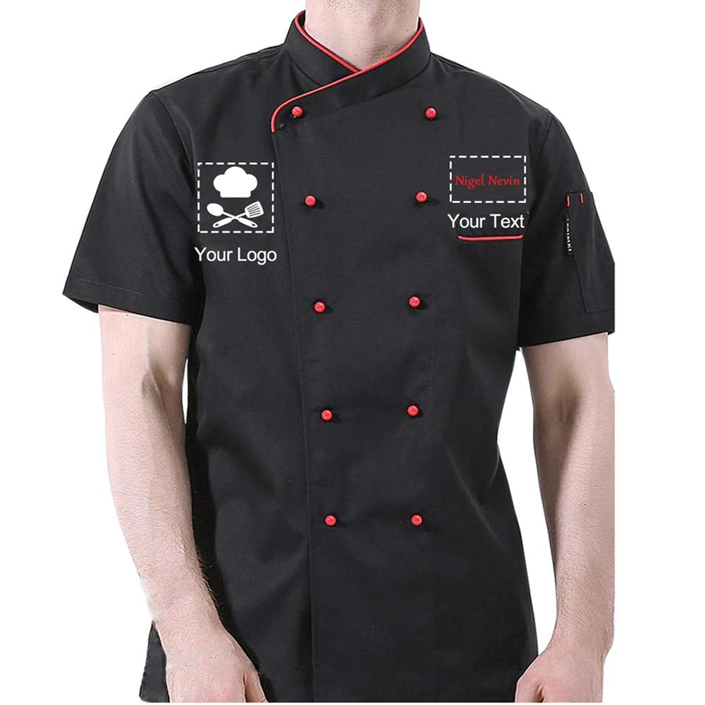 Custom Chef Jackets for Men & Women - Personalized Embroidery Kitchen Uniforms for Restaurant, Hotel & Culinary Professionals - Perfect for Cooking, Baking & Professional Chef Work