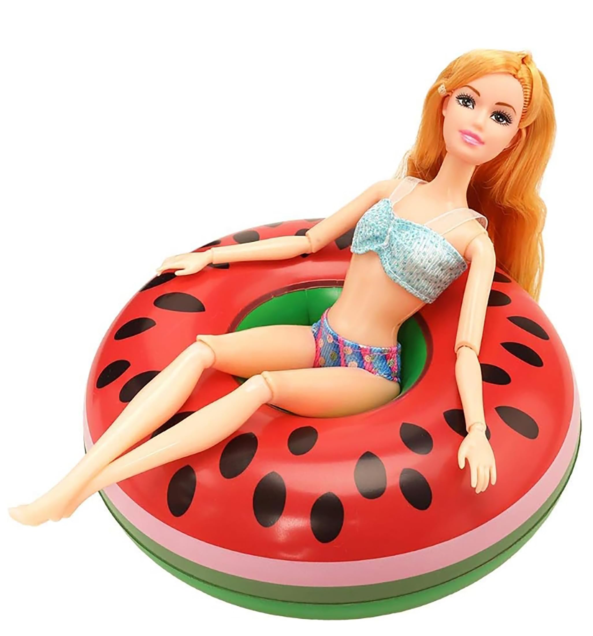 **Best Floaties for Girl Dolls - Inflatable Swimming Pool Party Ring & Drink Holder for 11.5 Inch Dolls - Perfect for Pool Parties, Beach Fun & Doll Accessories**