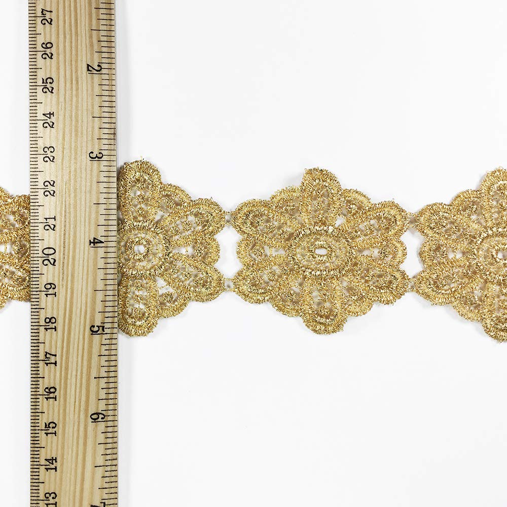 Gold Metallic Lace Trim 2